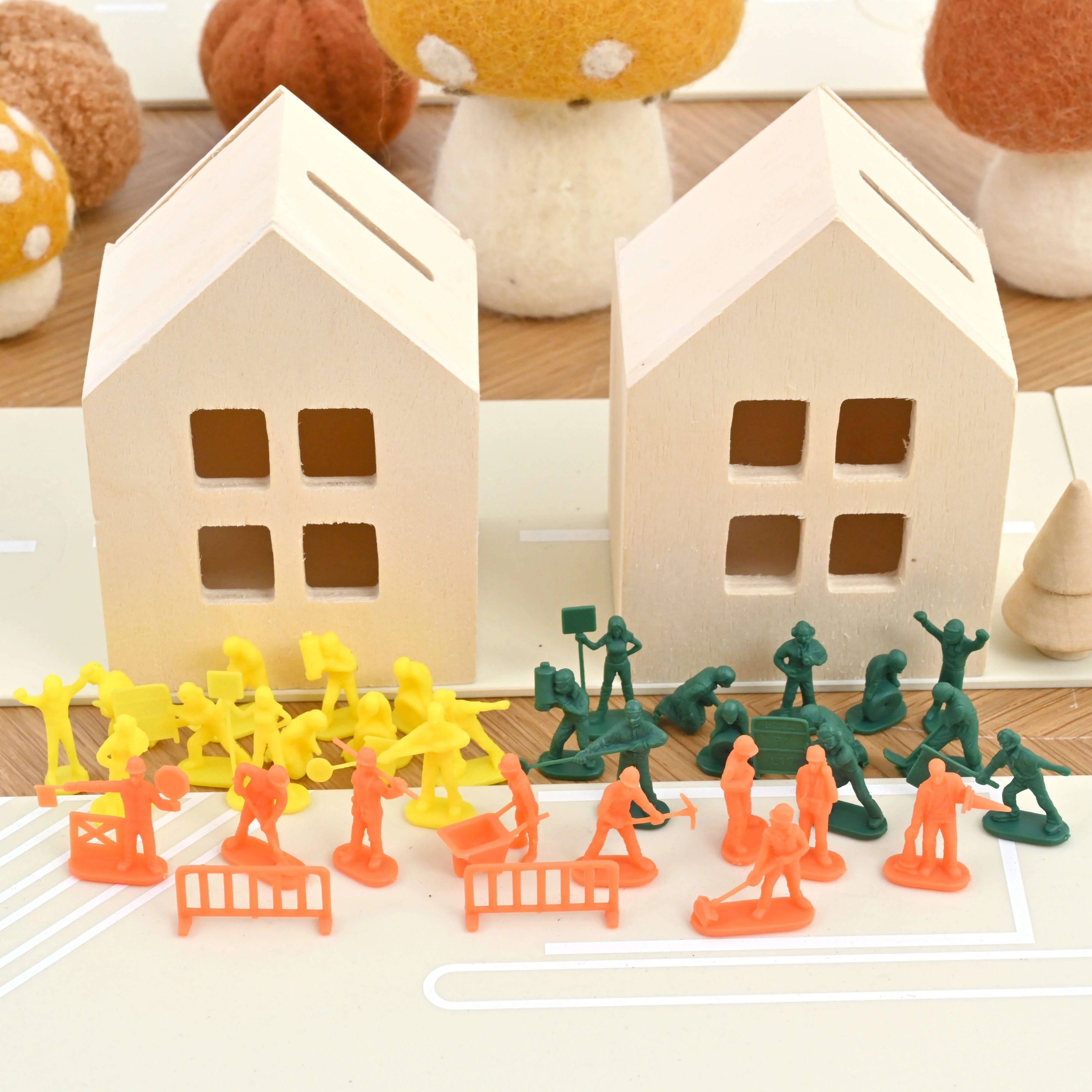 Figurines de course et de construction 1/64 (36 pcs)