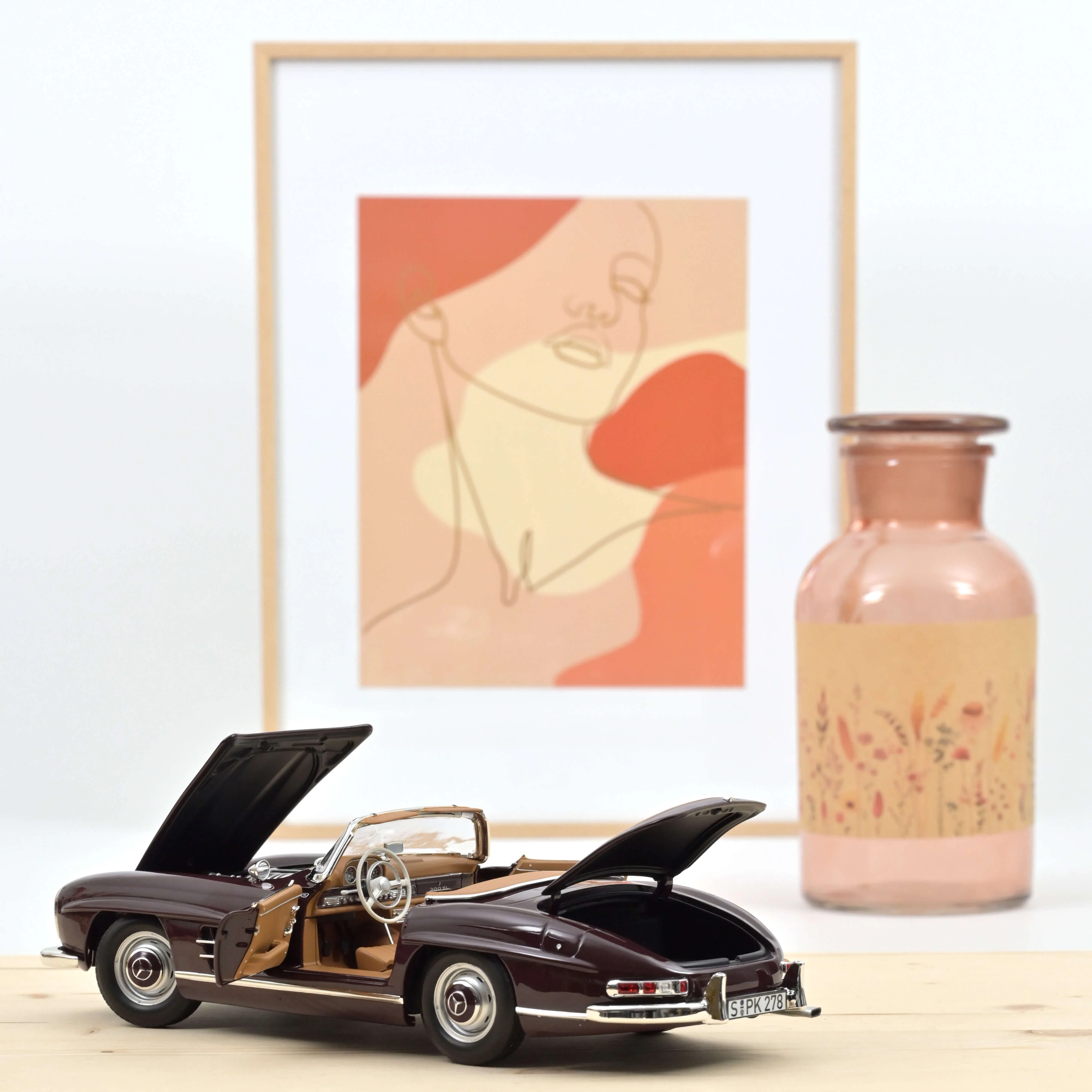 Mercedes-Benz 300 SL Roadster 1957 Rouge 1/18