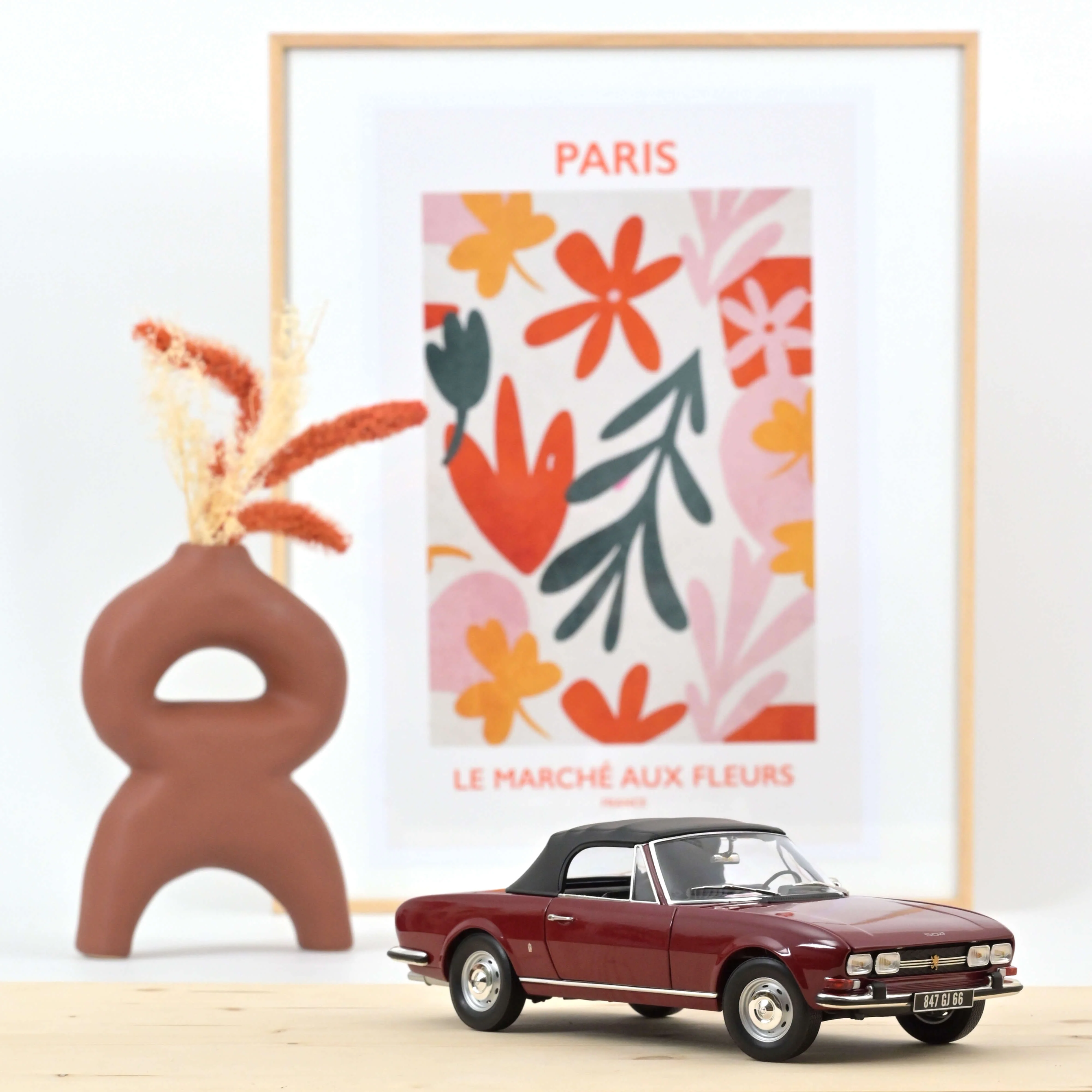 Peugeot 504 Cabriolet 1969 Rouge Andalou 1/18