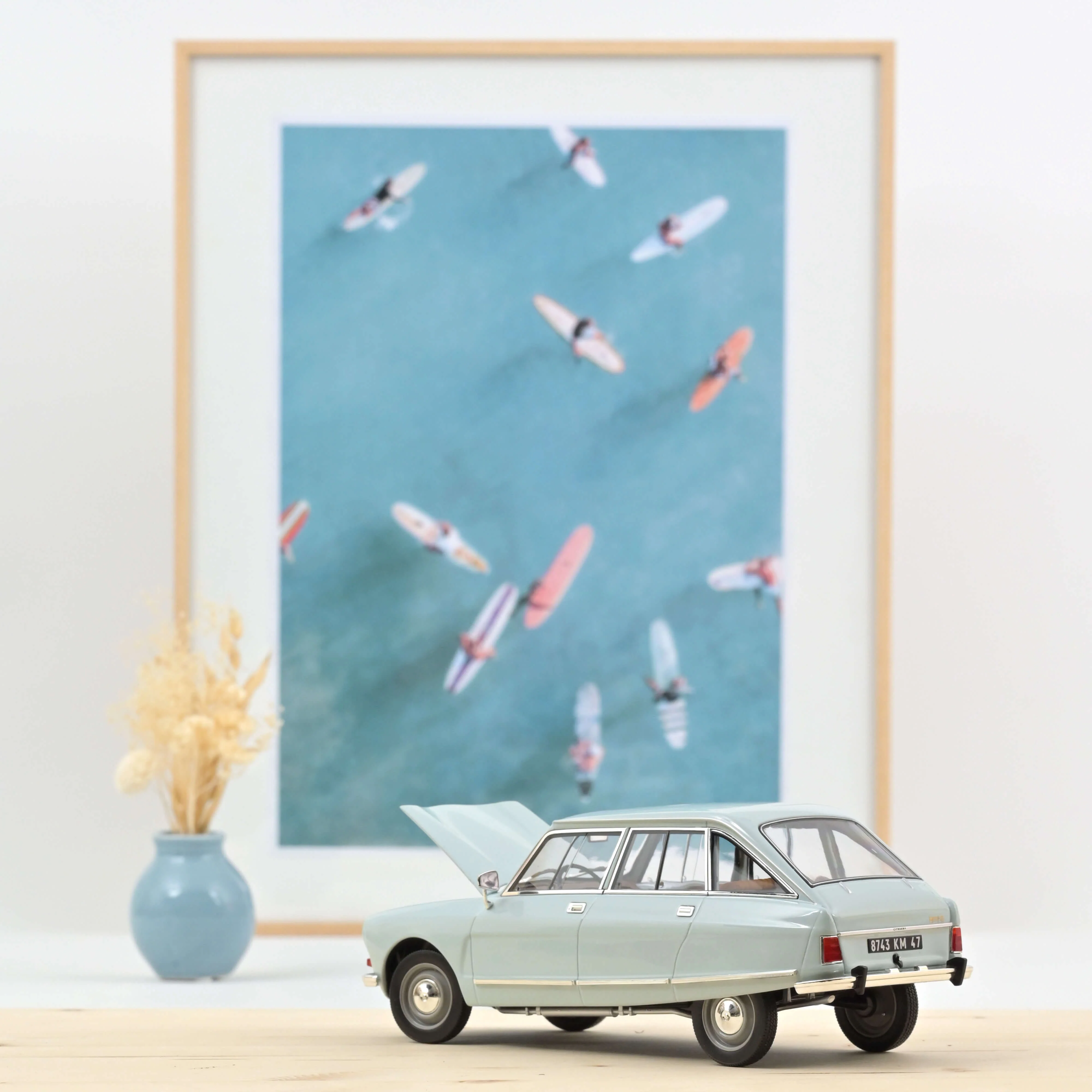 Citroën Ami 8 Club 1969 Bleu Thasos 1/18 - 300pcs