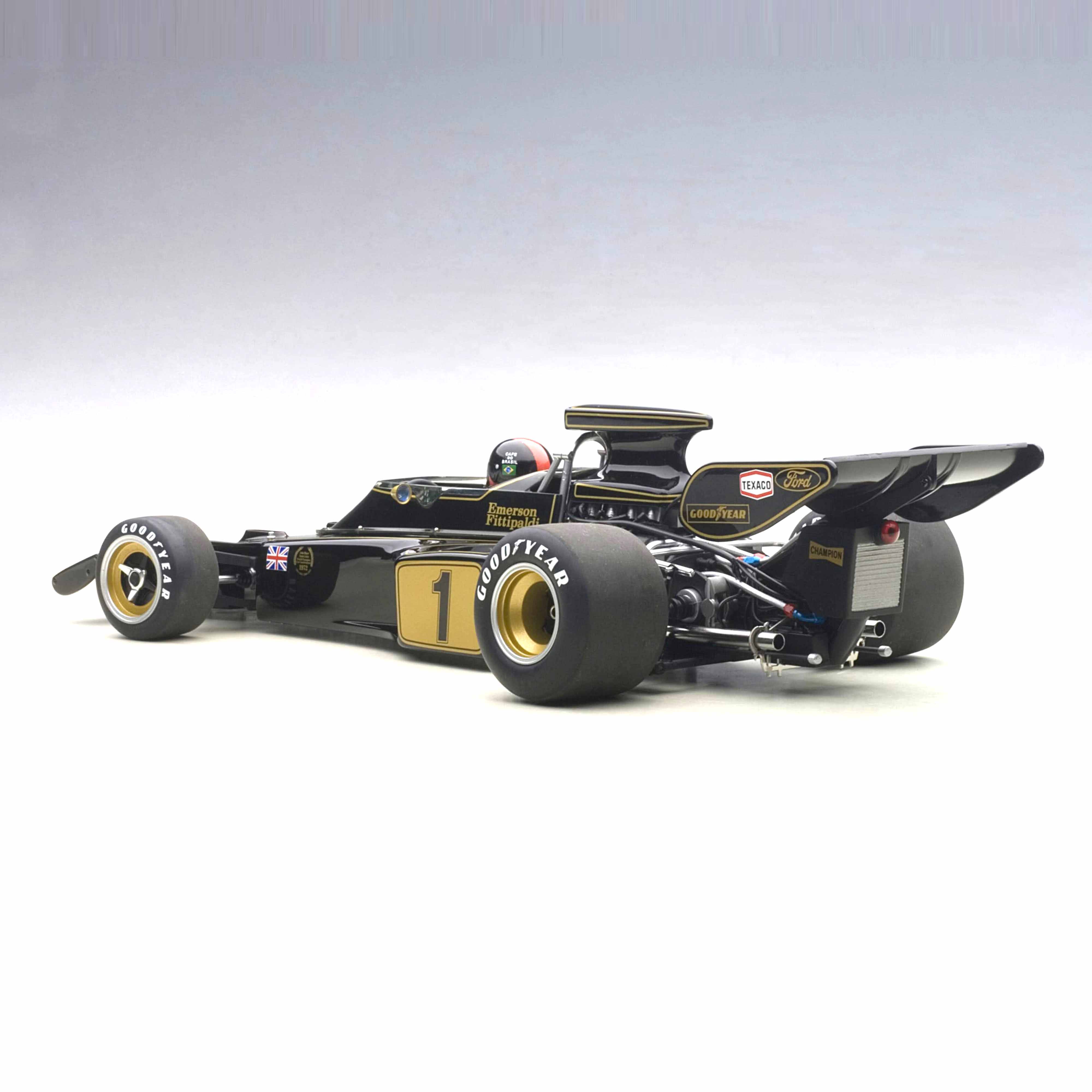 Lotus 72E 1973 Fittipaldi N°1 (avec figurine pilote) 1/18