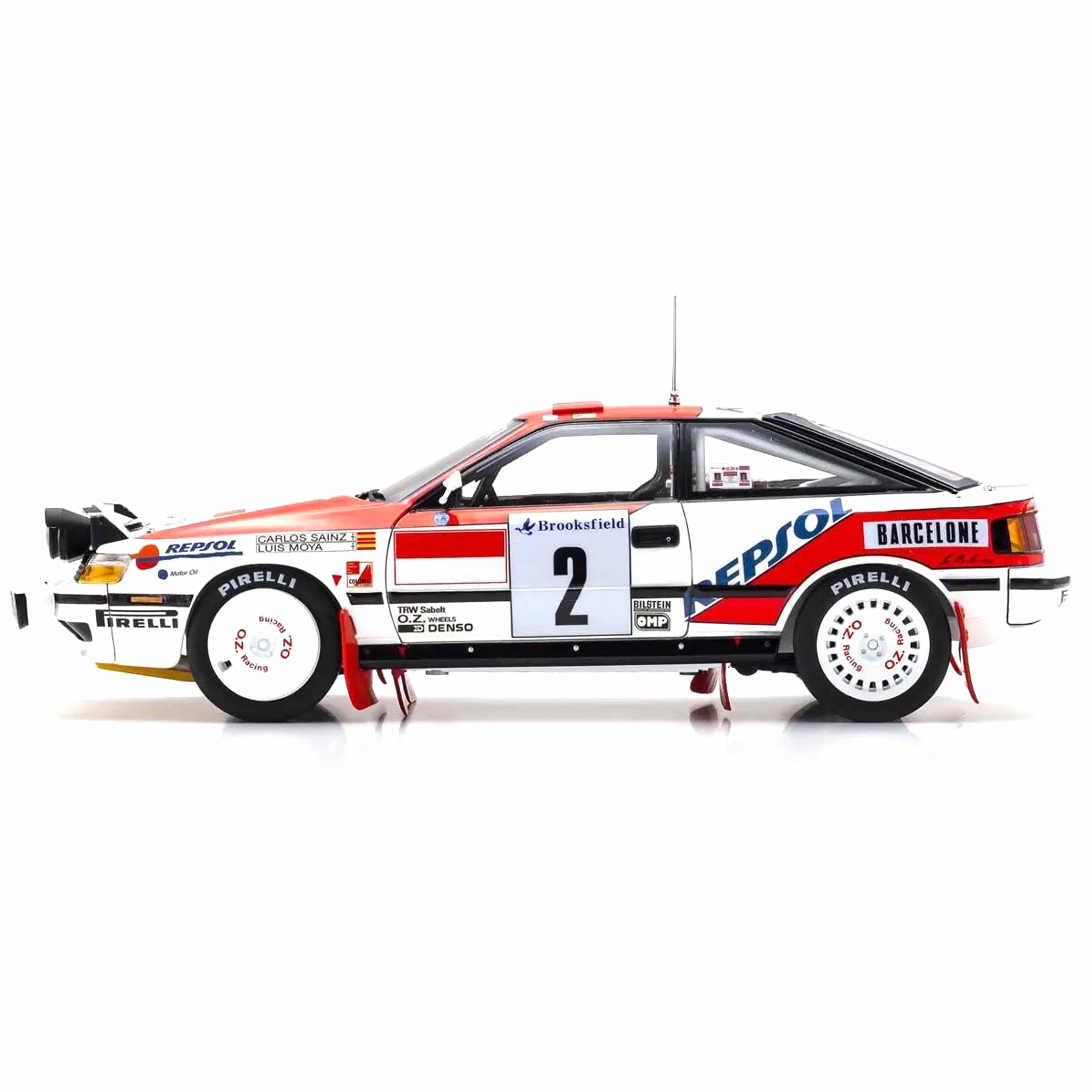 Toyota Celica GT4 (N°2) Sainz Vainqueur Monte-Carlo 1991 1/18