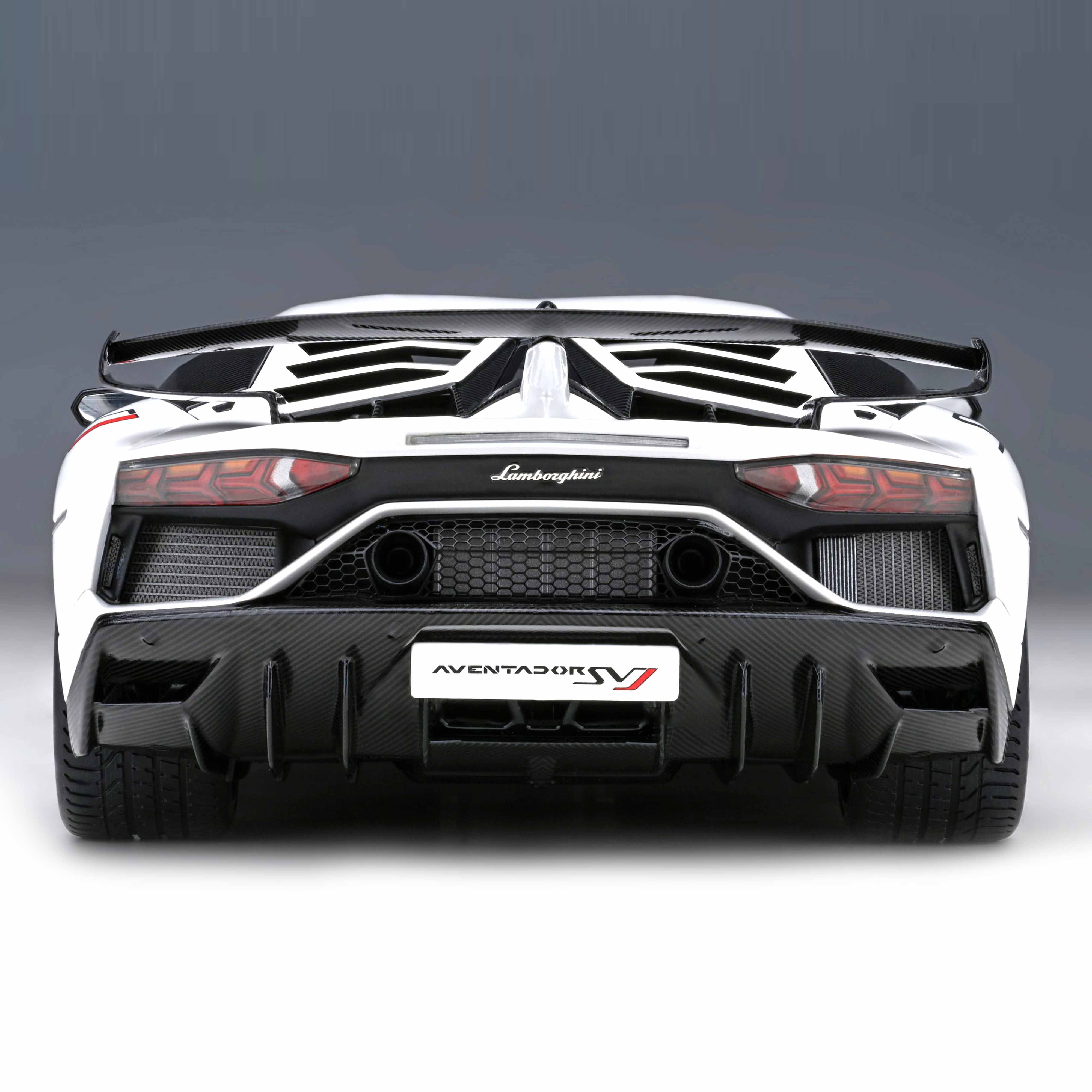 Lamborghini Aventador SVJ 2019 Asopo/Blanc Métallisé 1/18