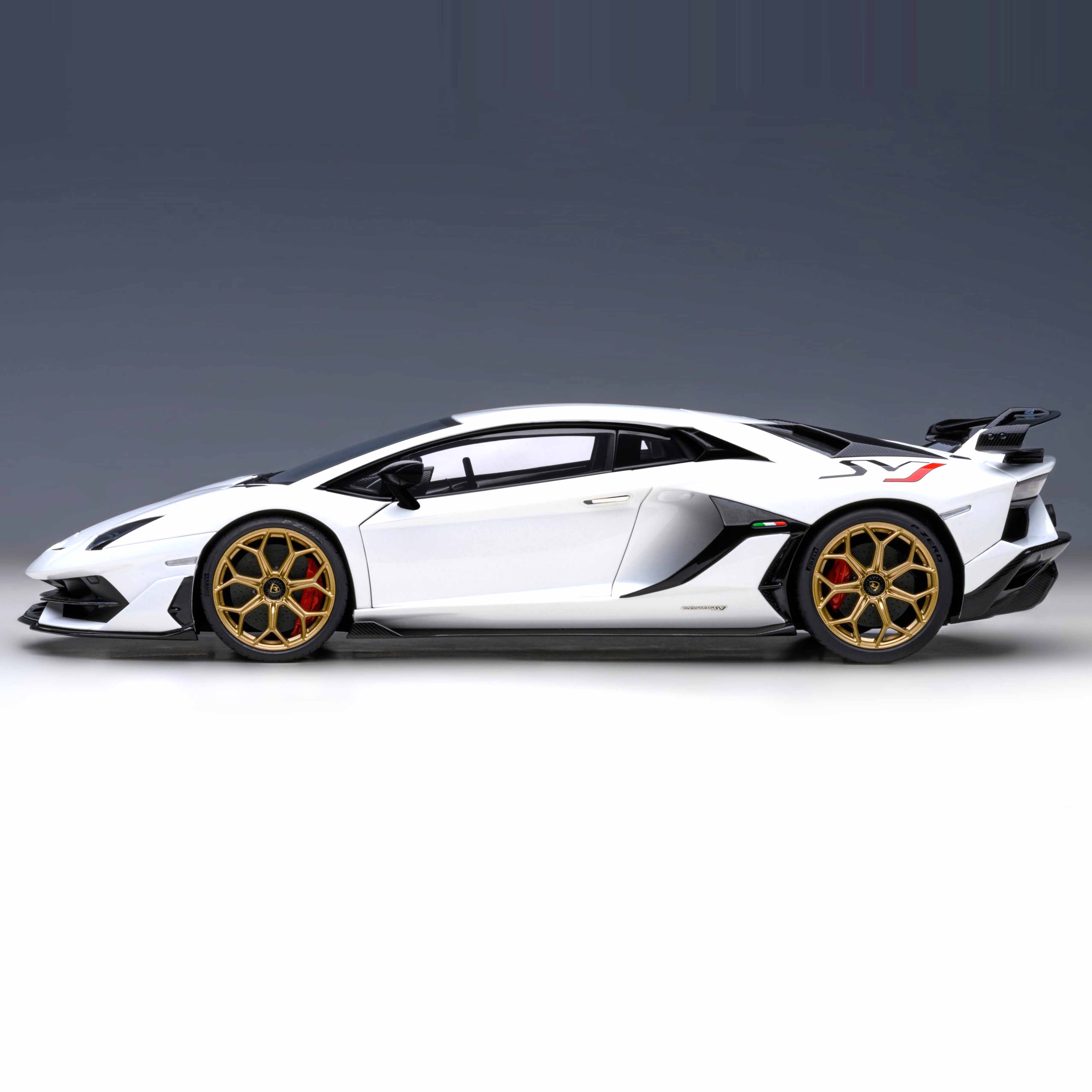 Lamborghini Aventador SVJ 2019 Asopo/Blanc Métallisé 1/18