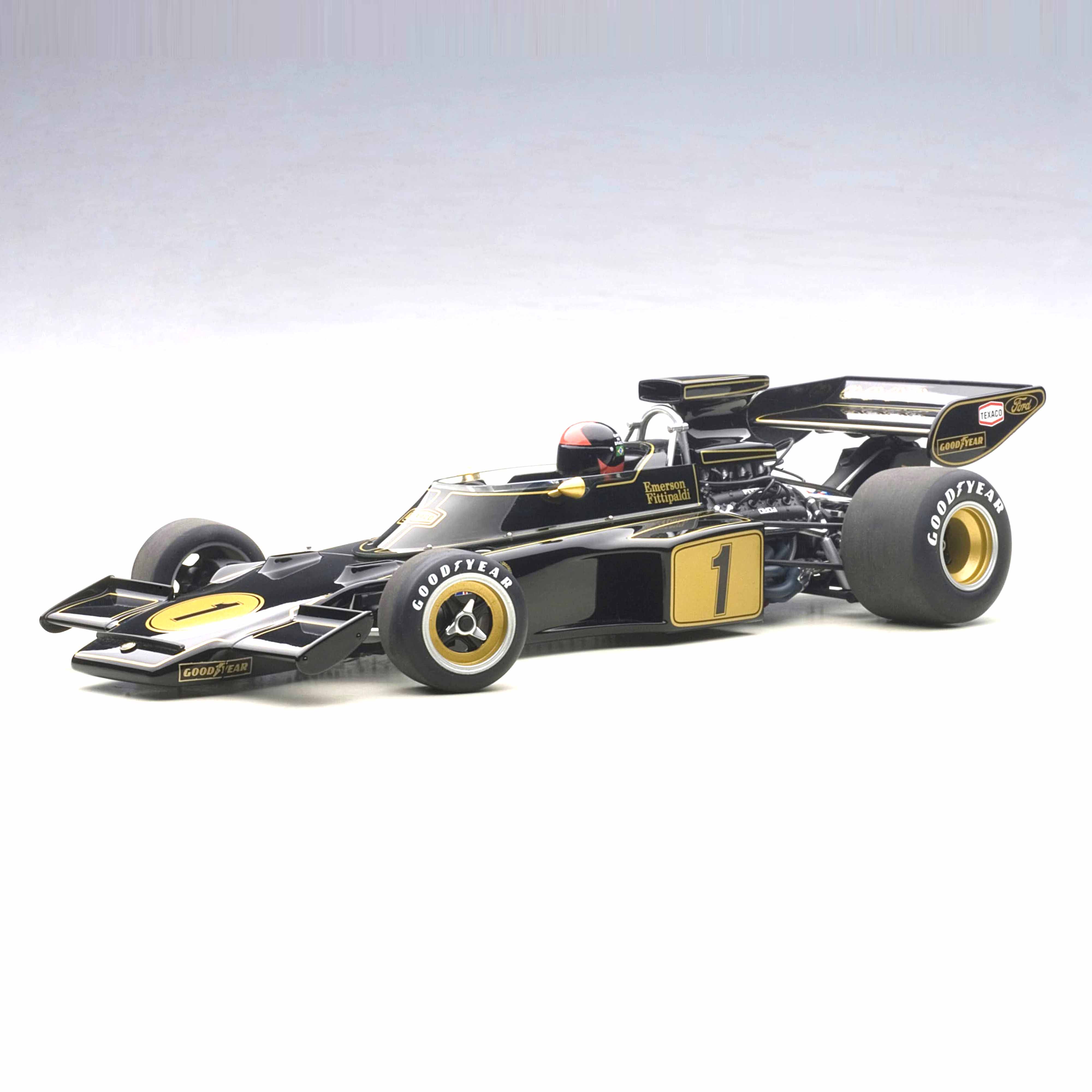 Lotus 72E 1973 Fittipaldi N°1 (avec figurine pilote) 1/18