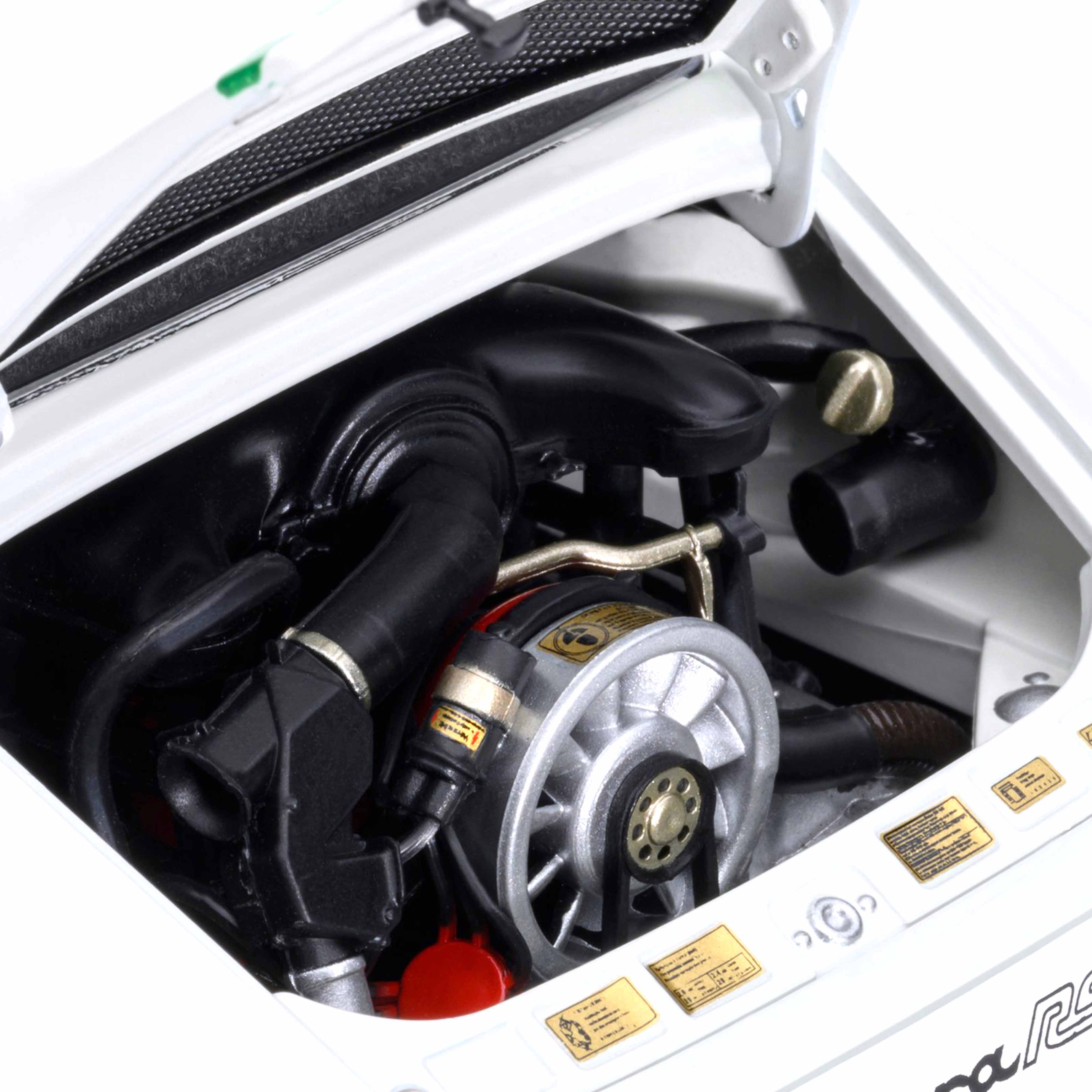 Porsche 911 Carrera 2.7 RS (Grand Prix blanc avec bandes vertes) 1/18