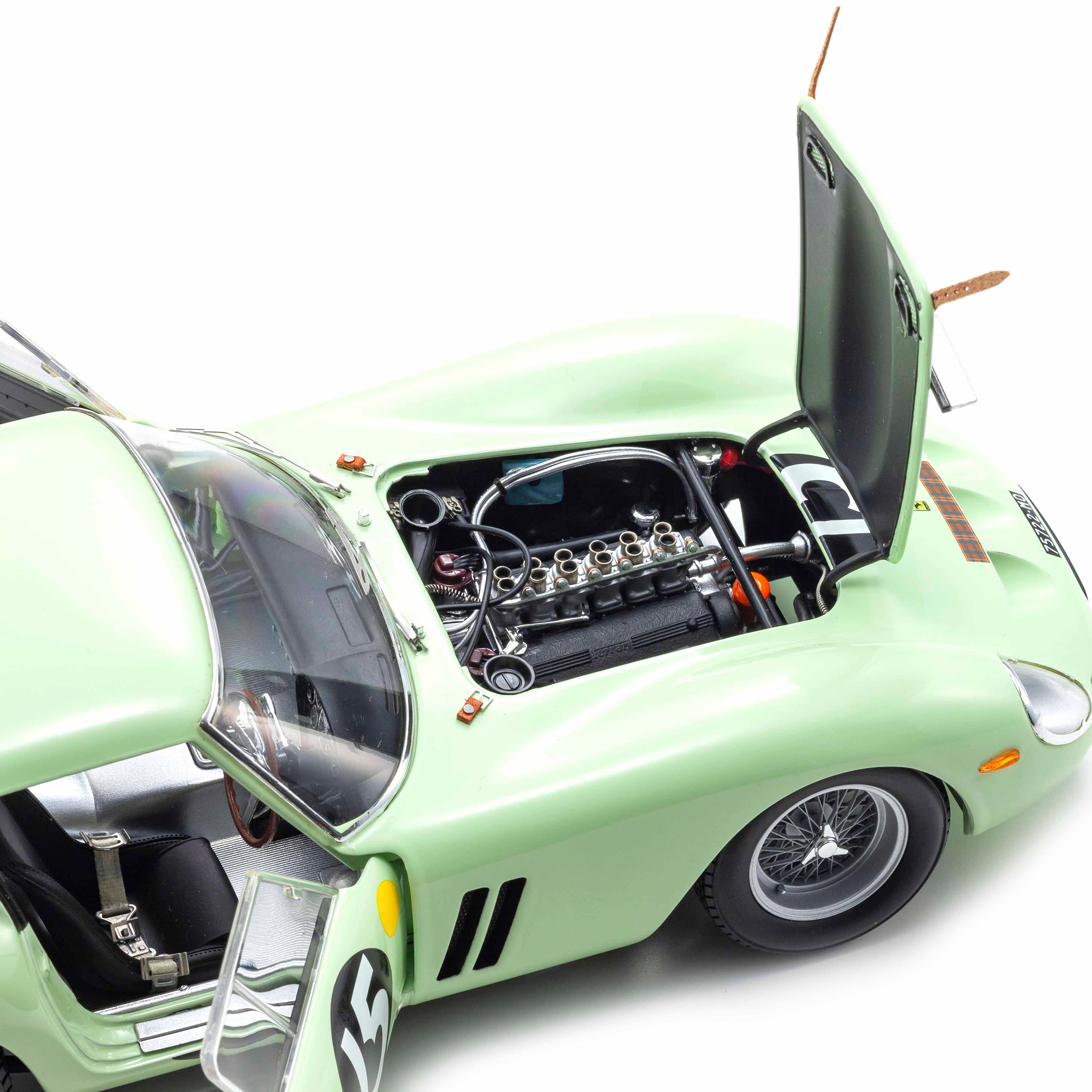 Ferrari 250 GTO 1962 Goodwood Tourist Trophy Vert Clair N°15 1/18