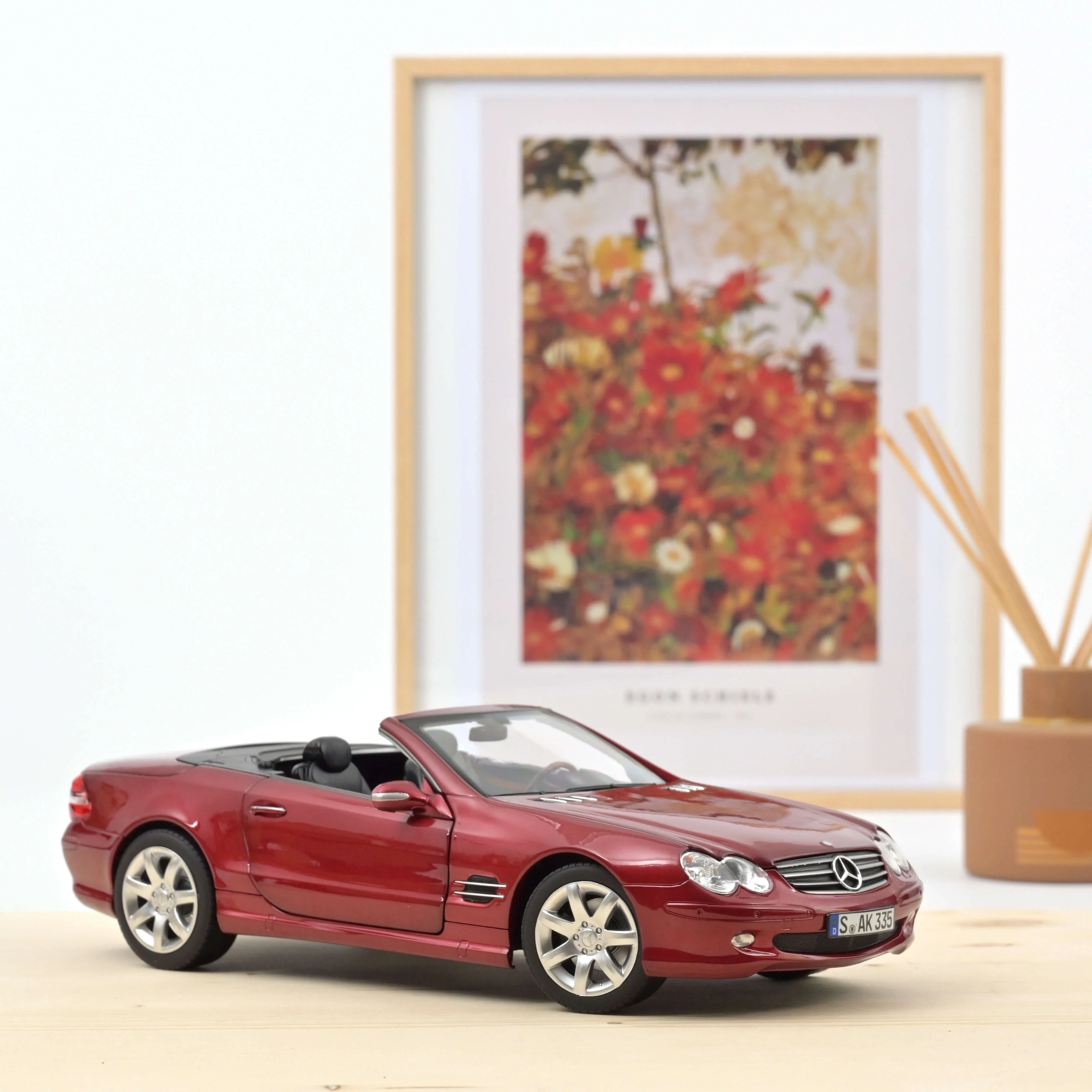 Mercedes-Benz SL 500 2003 Rouge métallisé 1/18 - 300pcs