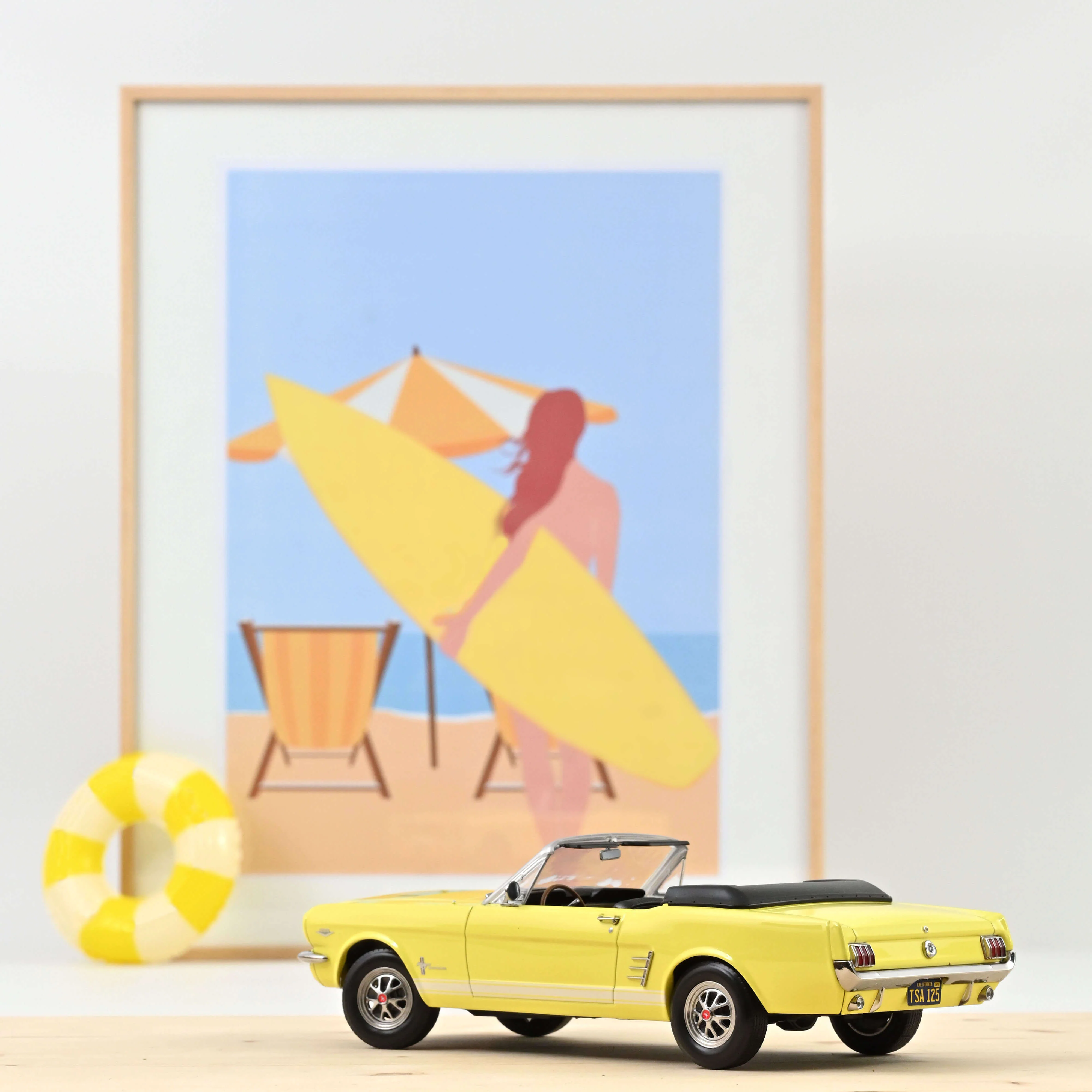 Ford Mustang Convertible 1966 Jaune 1/18 - 200pcs