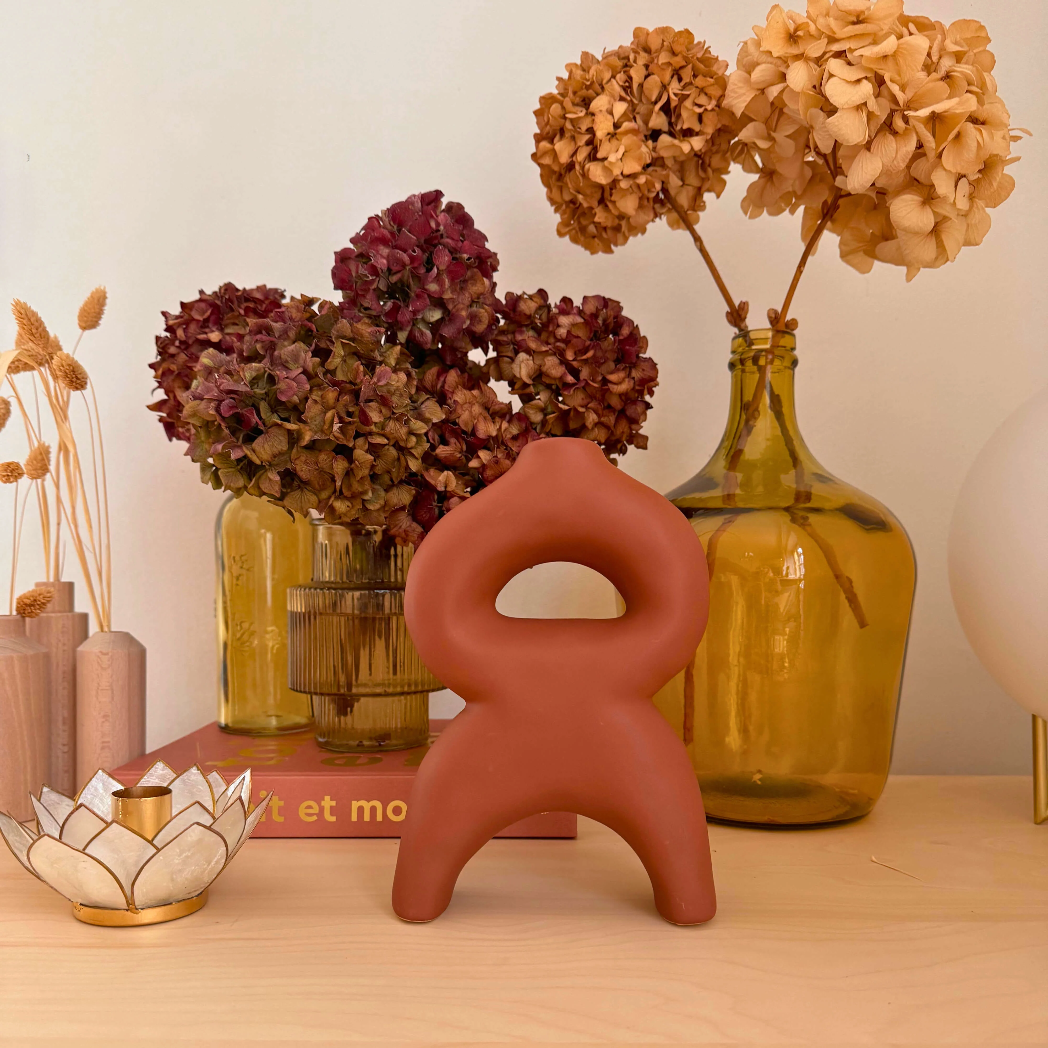 Vase Nomade en céramique terracotta