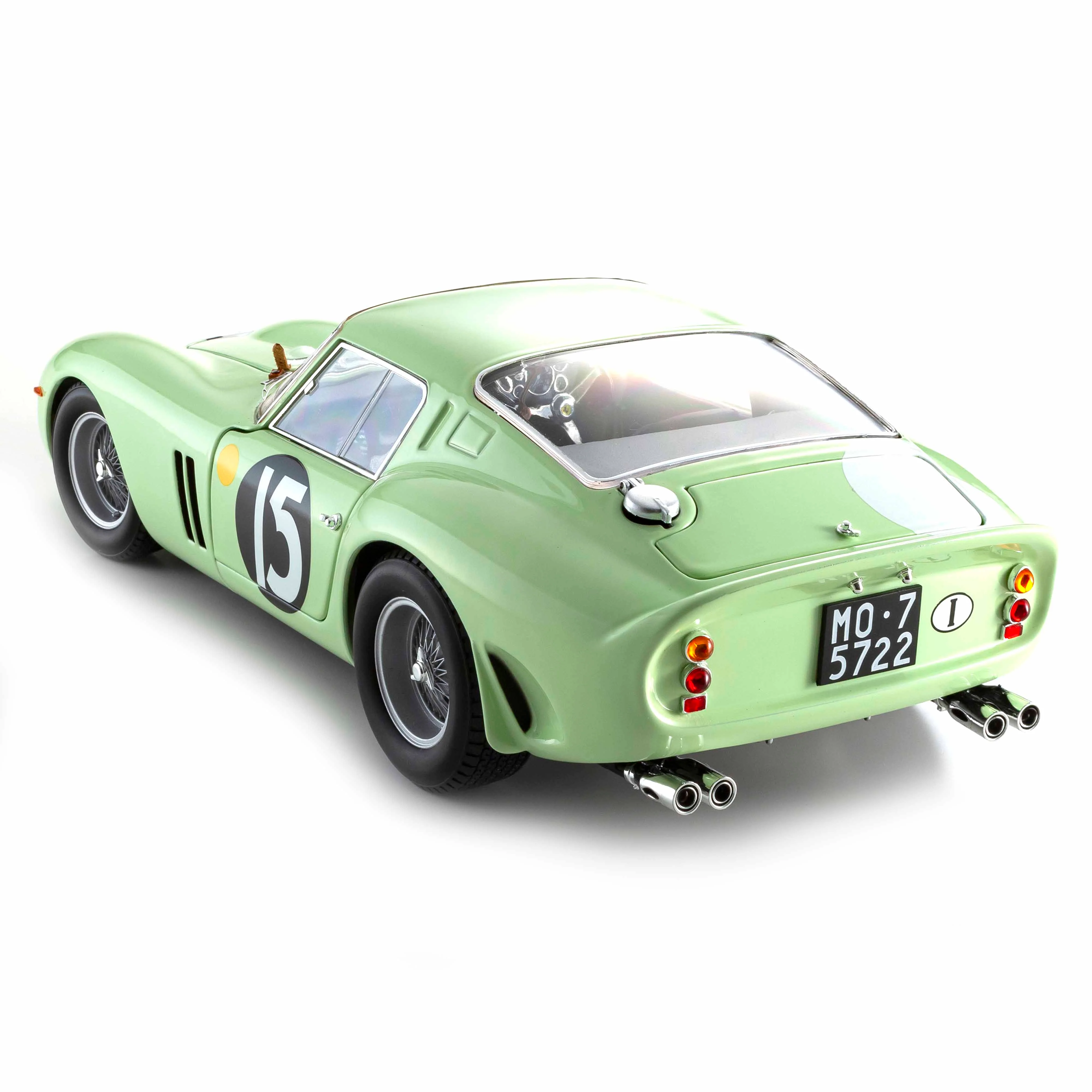 Ferrari 250 GTO 1962 Goodwood Tourist Trophy Vert Clair N°15 1/18