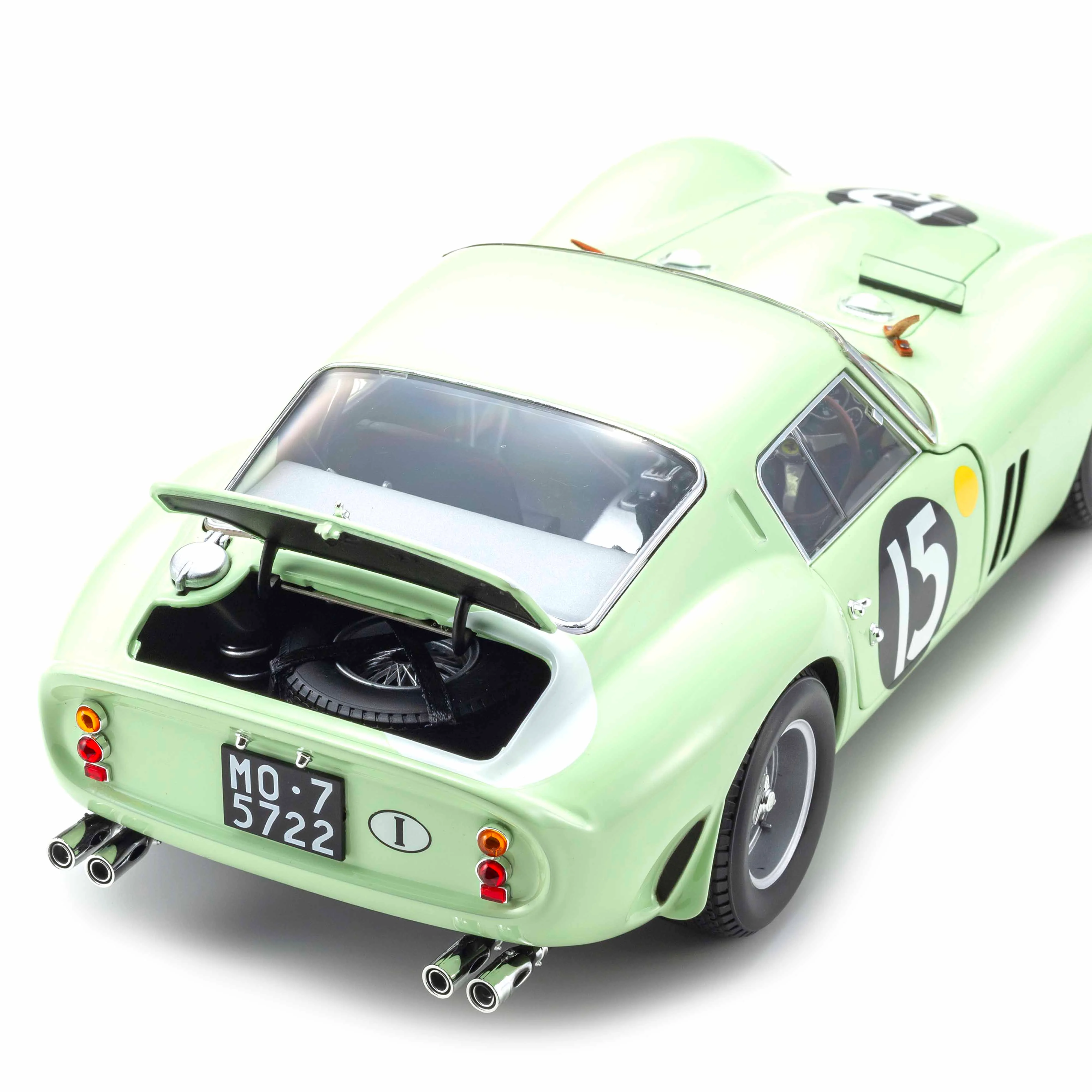 Ferrari 250 GTO 1962 Goodwood Tourist Trophy Vert Clair N°15 1/18