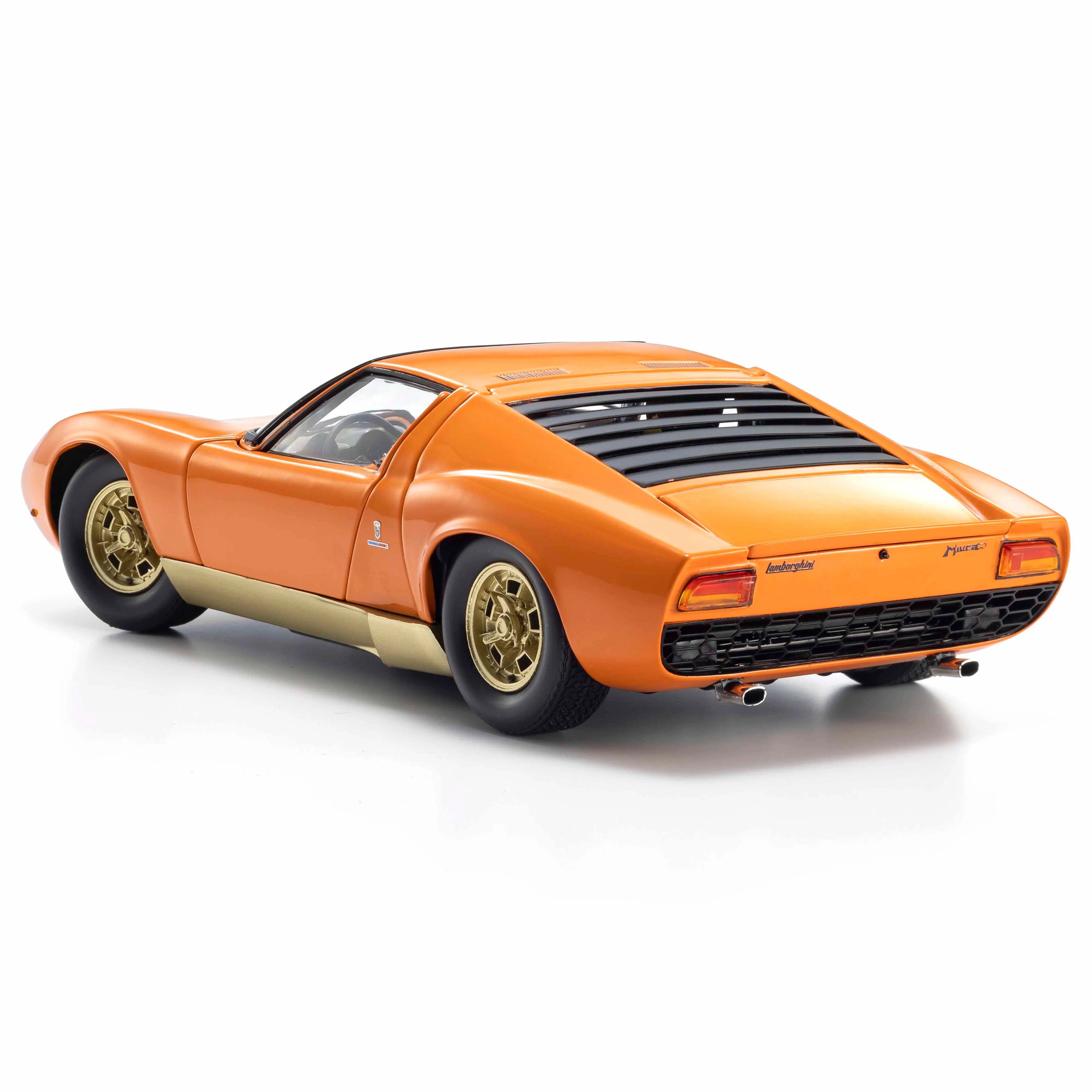 Lamborghini Miura P400 Orange/Or (Intérieur Marron) 1/18