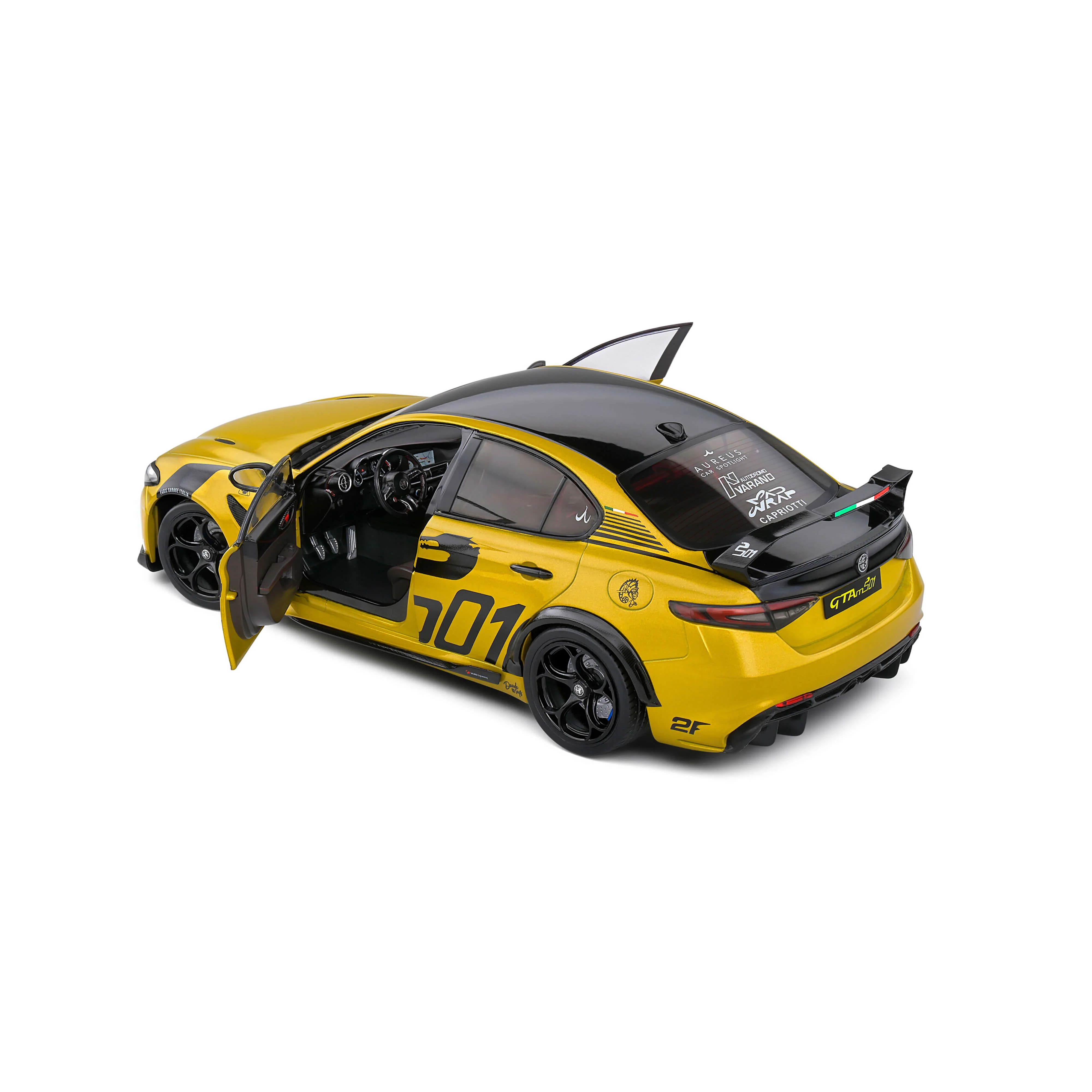 Alfa Romeo Giulia GTA Nagemaakt Jaune 2022 1/18