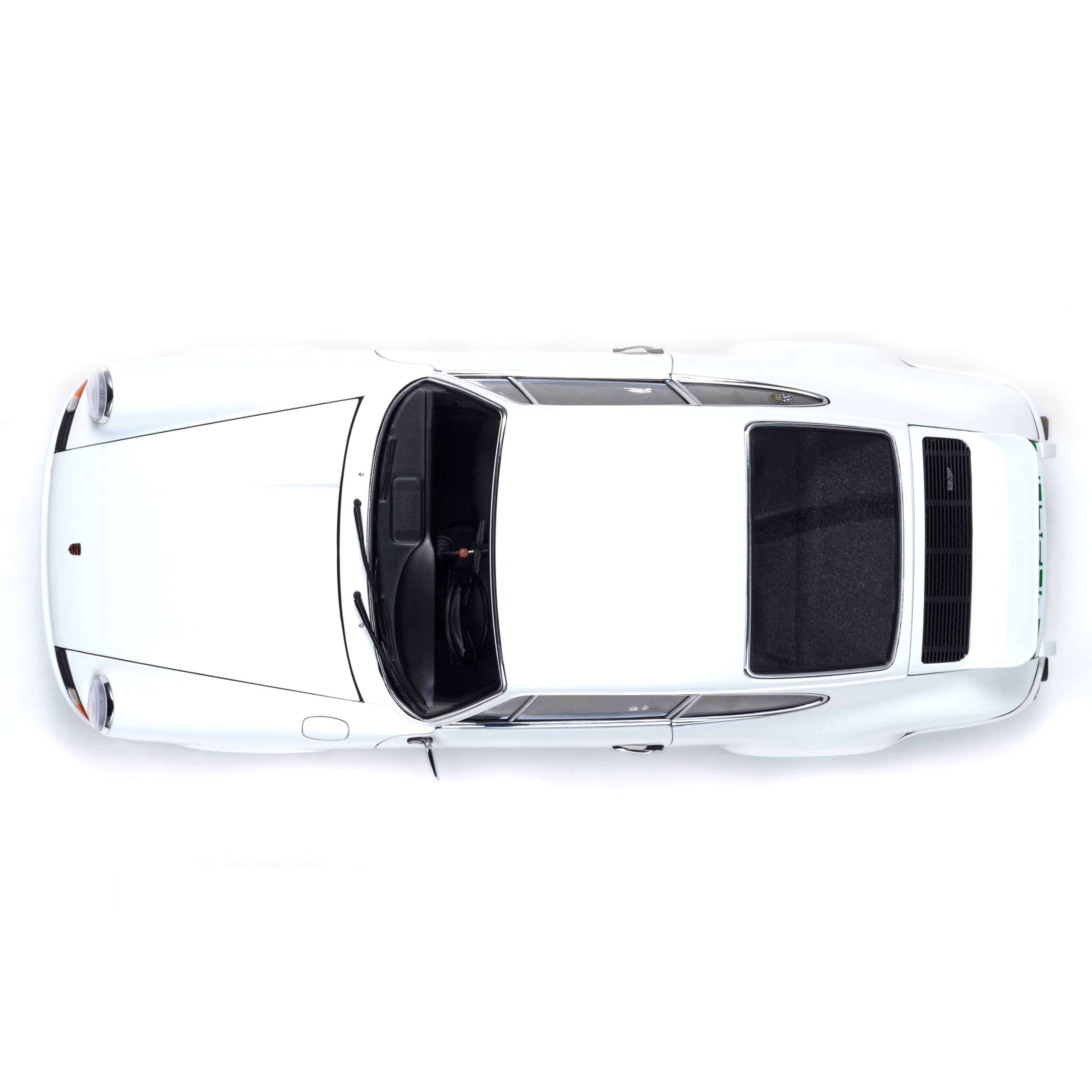 Porsche 911 Carrera 2.7 RS (Grand Prix blanc avec bandes vertes) 1/18