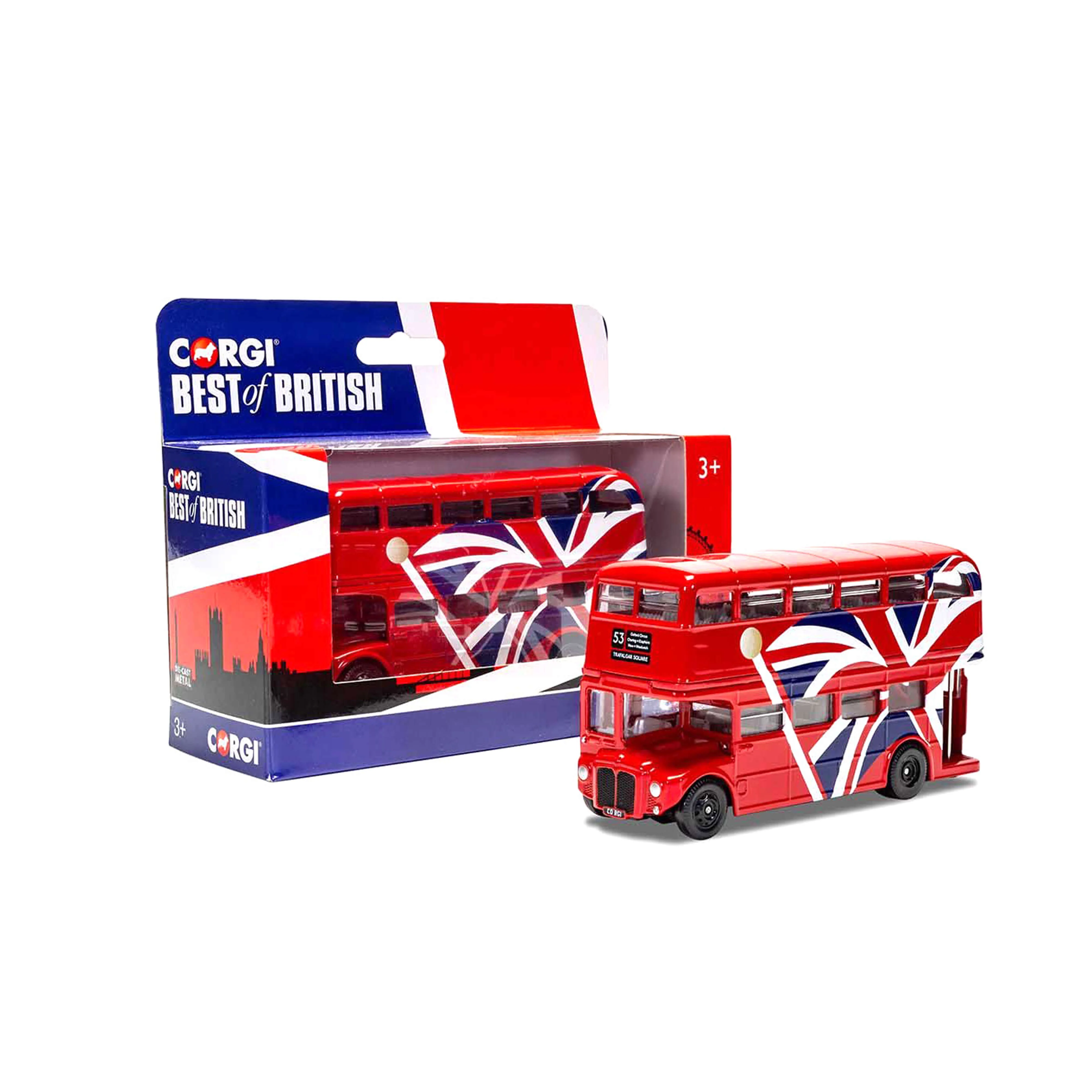 Bus Londonien Routemaster RML2757 1956 déco Union Jack 1/64