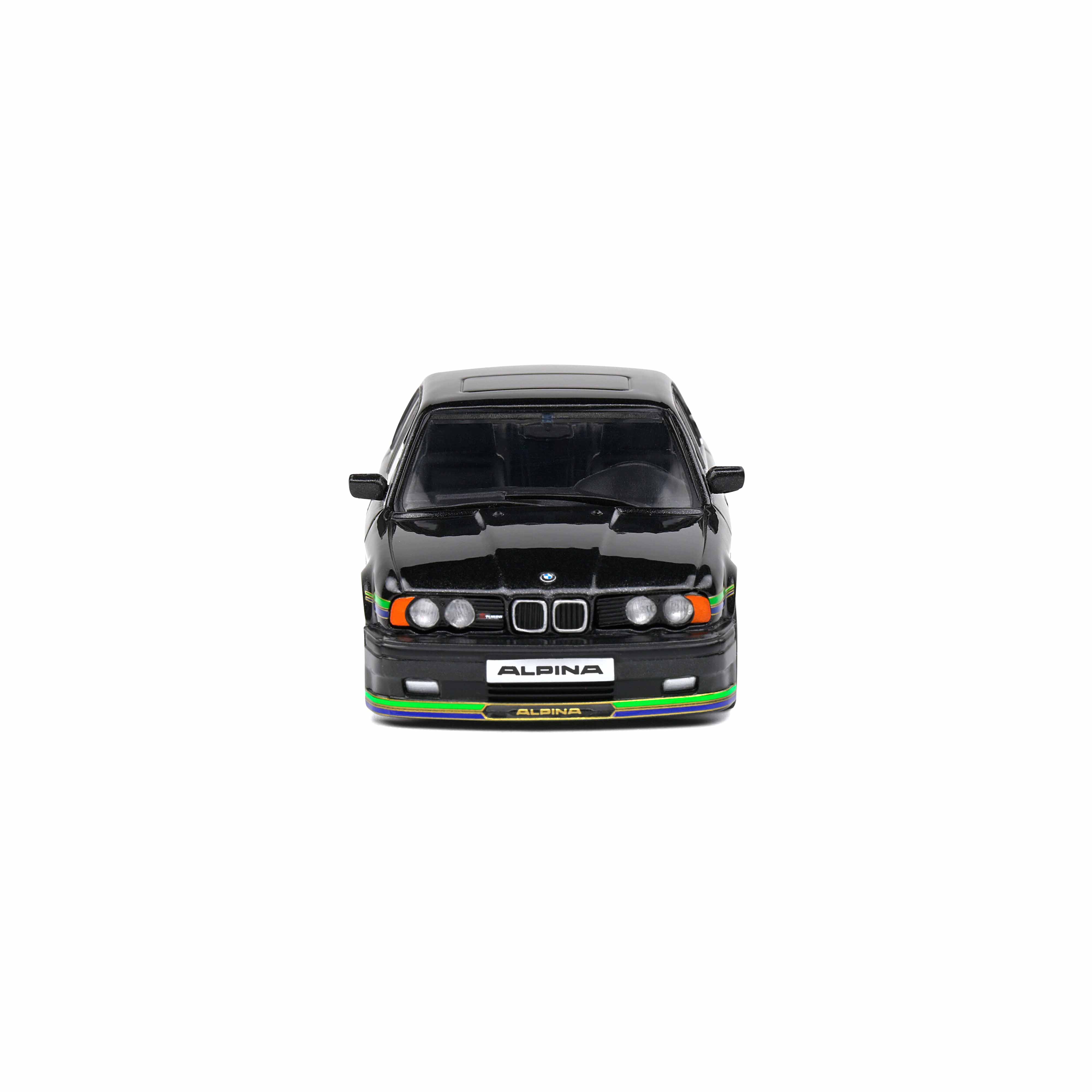 BMW Alpina B10 (E34) Biturbo Noir et Bandes Vertes 1994 1/43