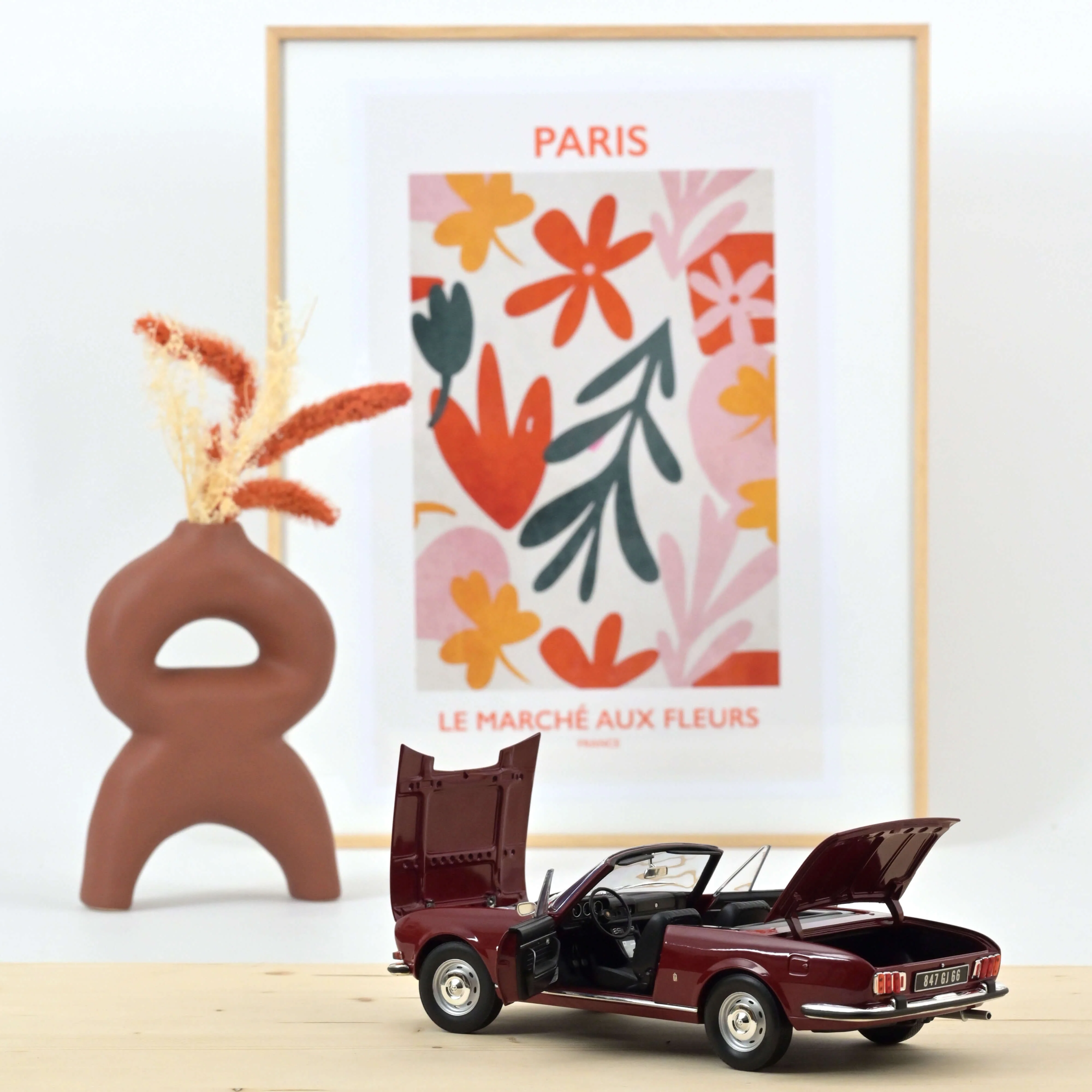 Peugeot 504 Cabriolet 1969 Rouge Andalou 1/18