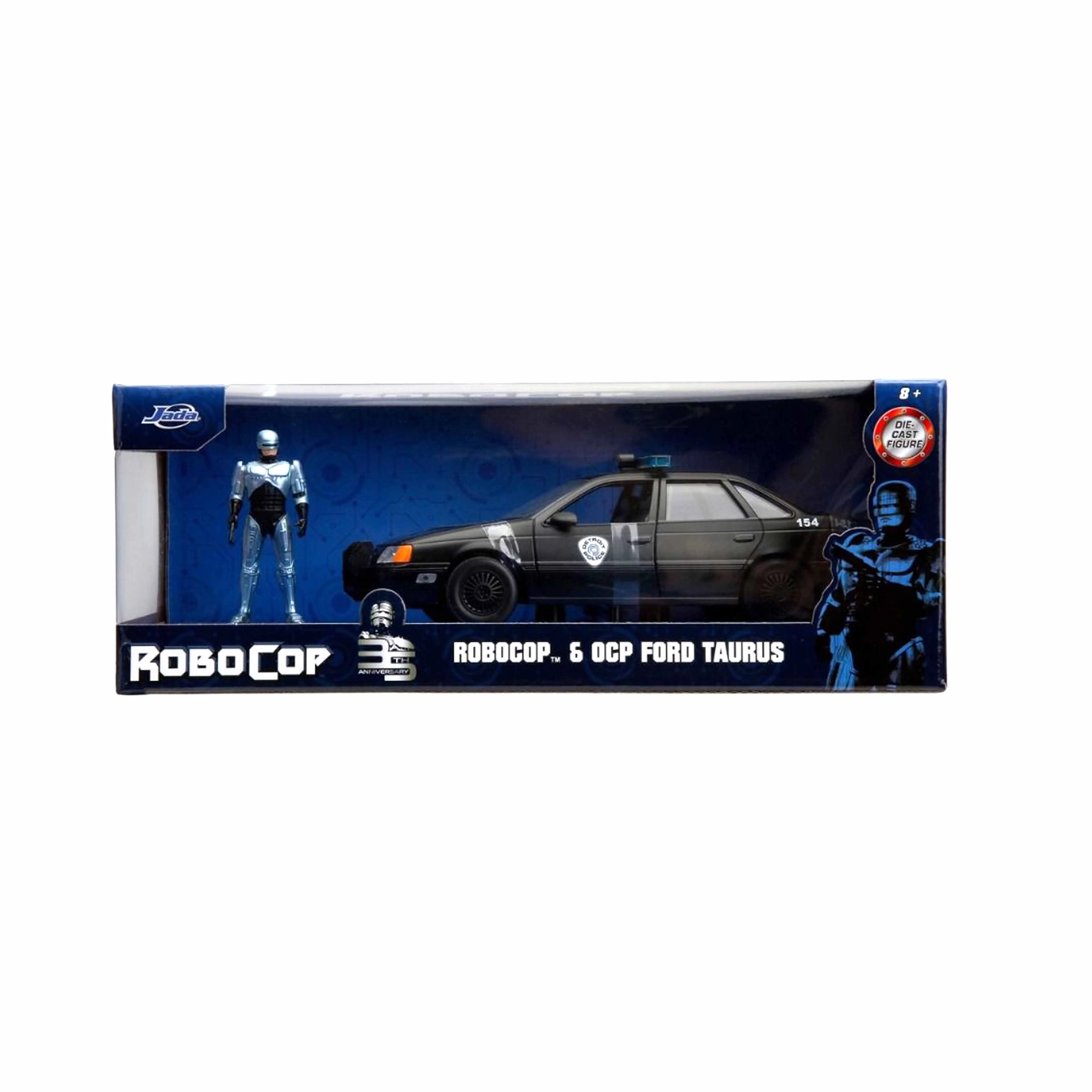 Ford Taurus noir avec figurine Robocop 1986 1/24