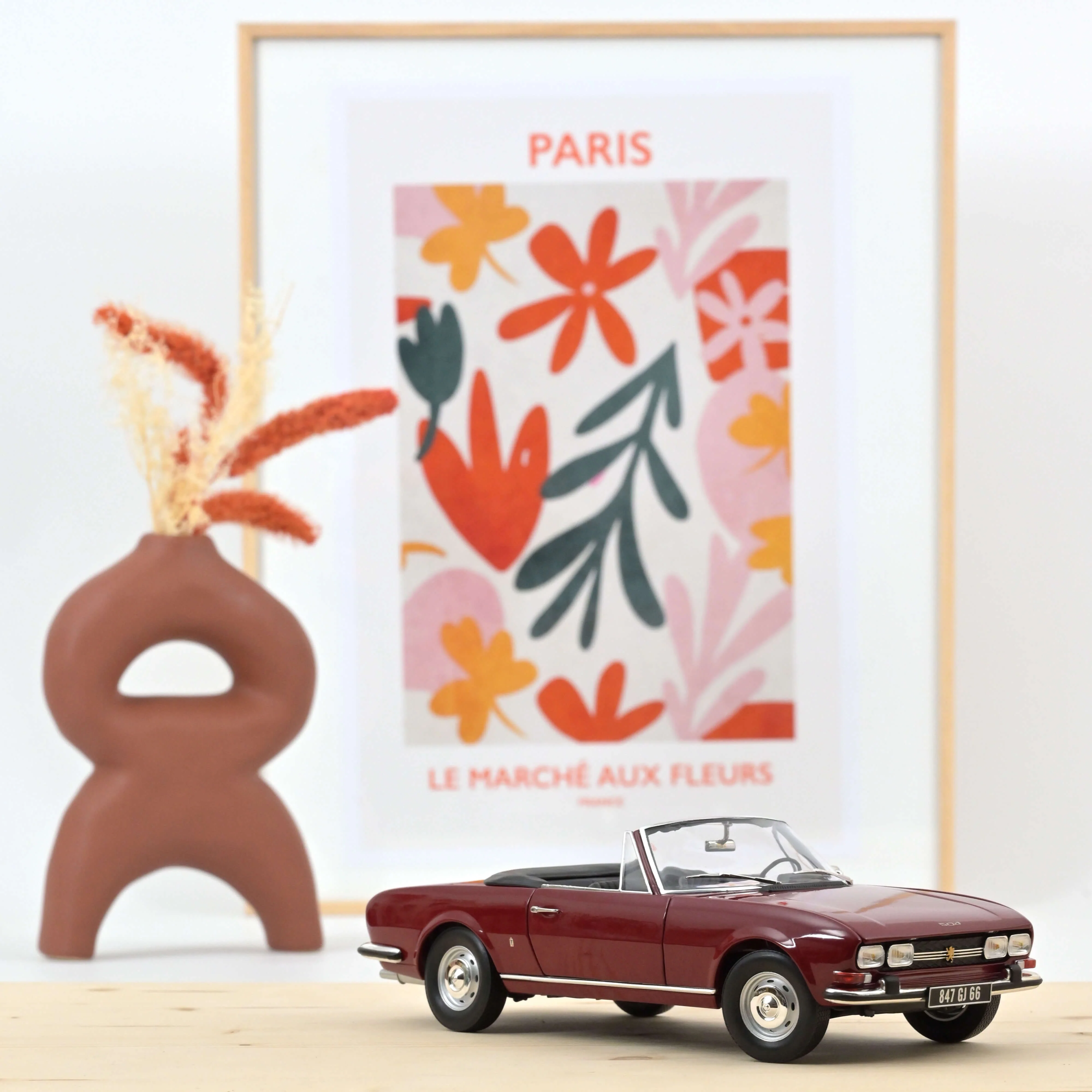 Peugeot 504 Cabriolet 1969 Rouge Andalou 1/18