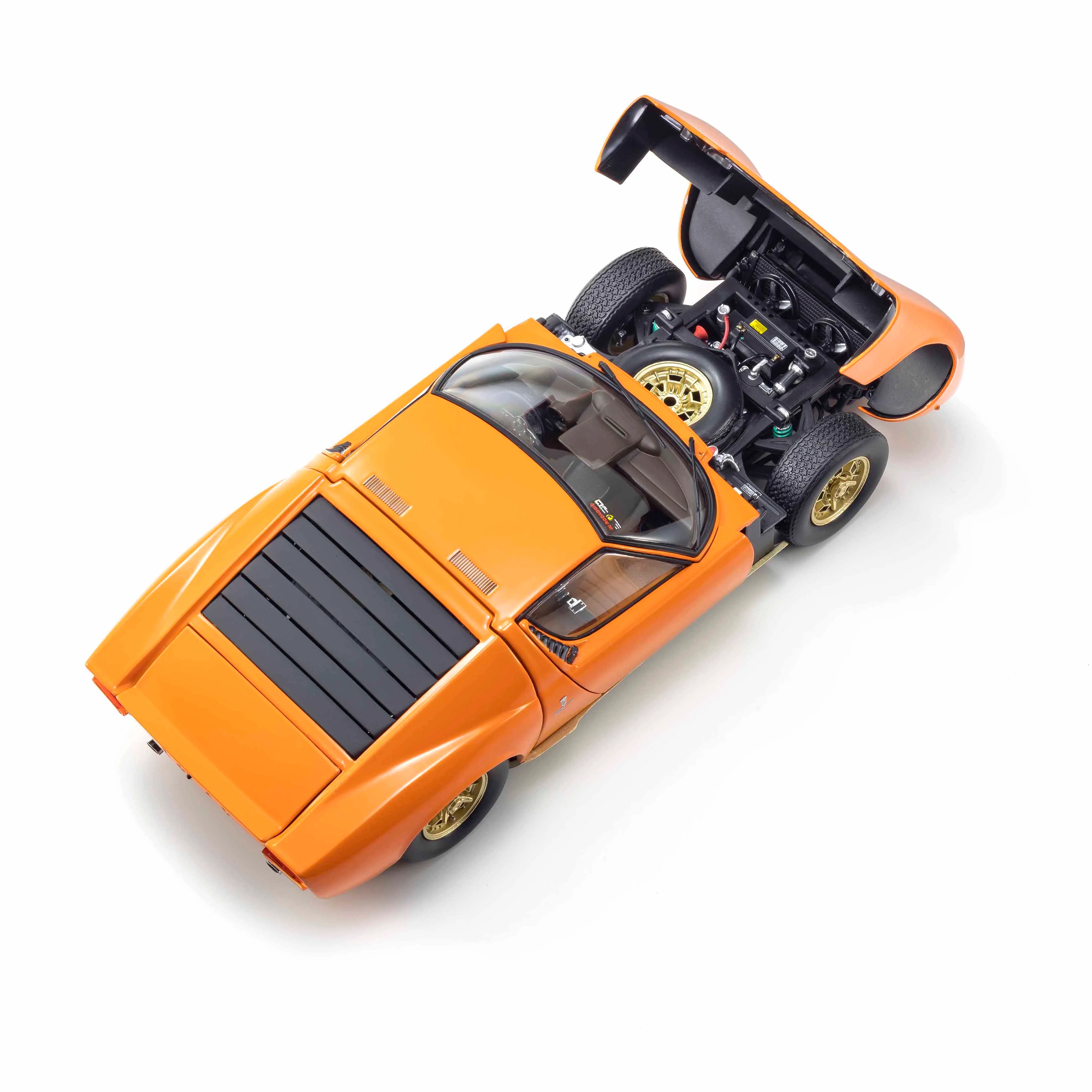 Lamborghini Miura P400 Orange/Or (Intérieur Marron) 1/18