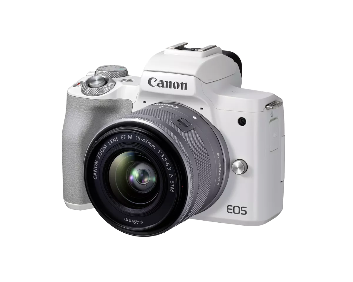 Refurbished EOS M50 Mark II EF-M 15-45mm f/3.5-6.3 IS STM Lens Kit White