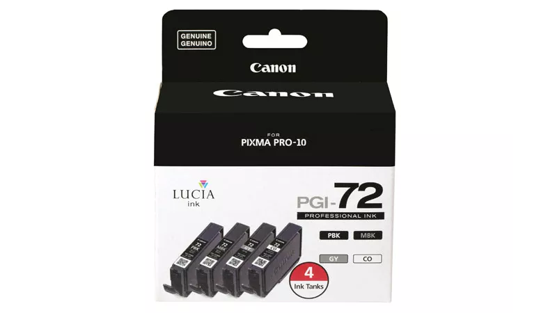 PGI-72 Ink Value Pack with Chroma Optimizer (4 Ink Tanks)