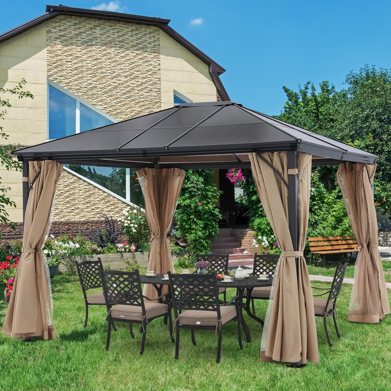 10 Ft. W x 12 Ft. D Aluminum Patio Gazebo LIDL