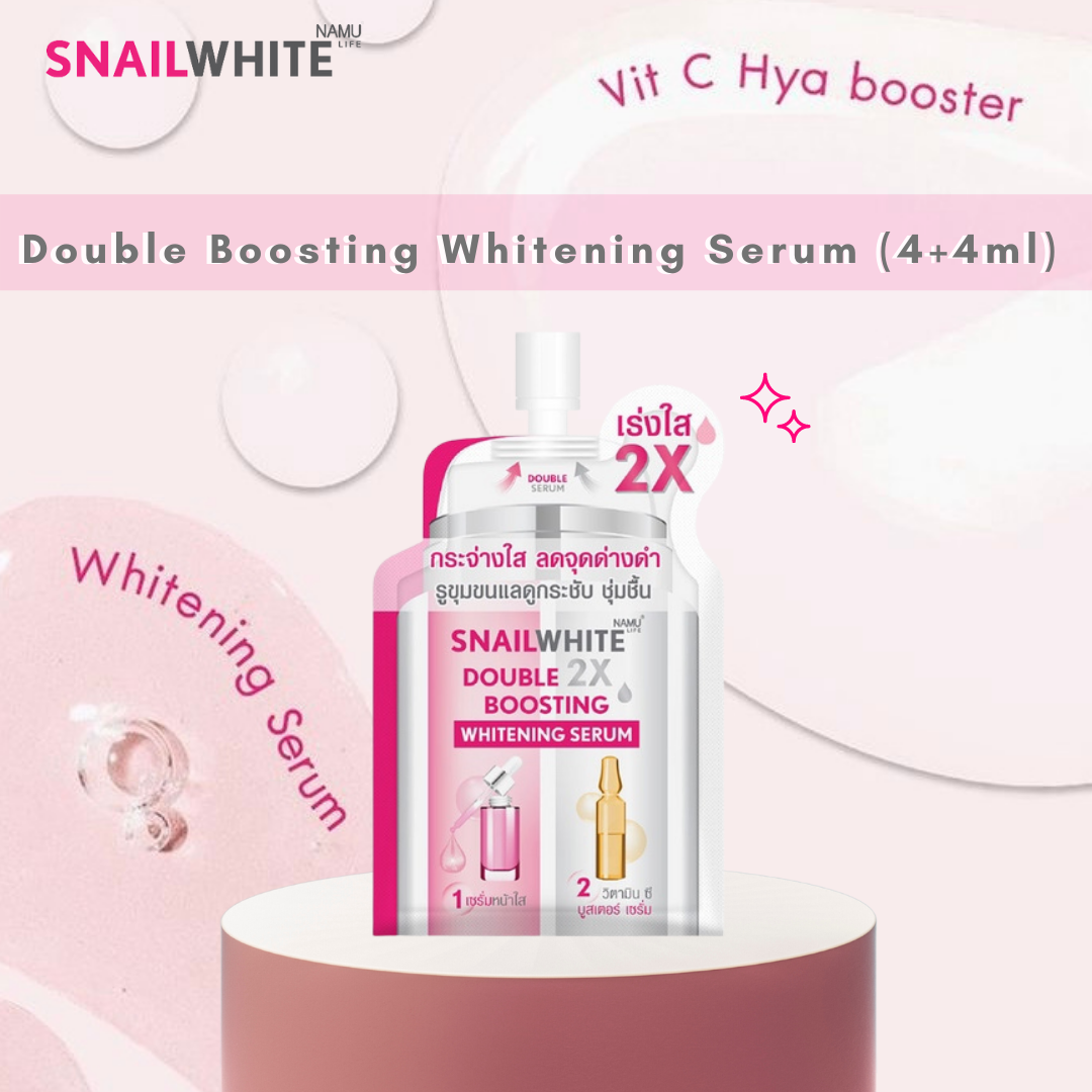 NAMU LIFE SNAILWHITE Double Boosting Whitening Serum 4ml + 4ml
