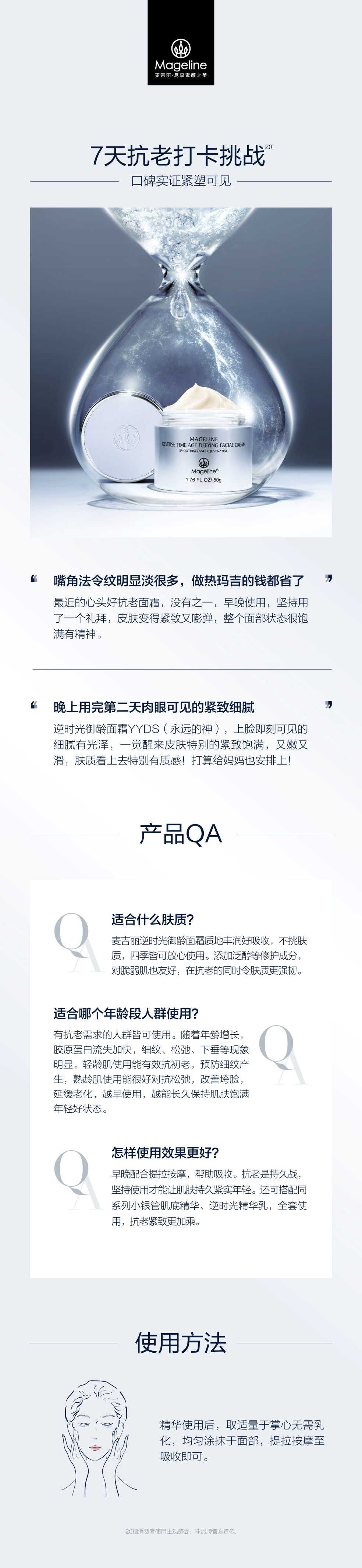 Mageline Reverse Time Age Defying Facial Cream