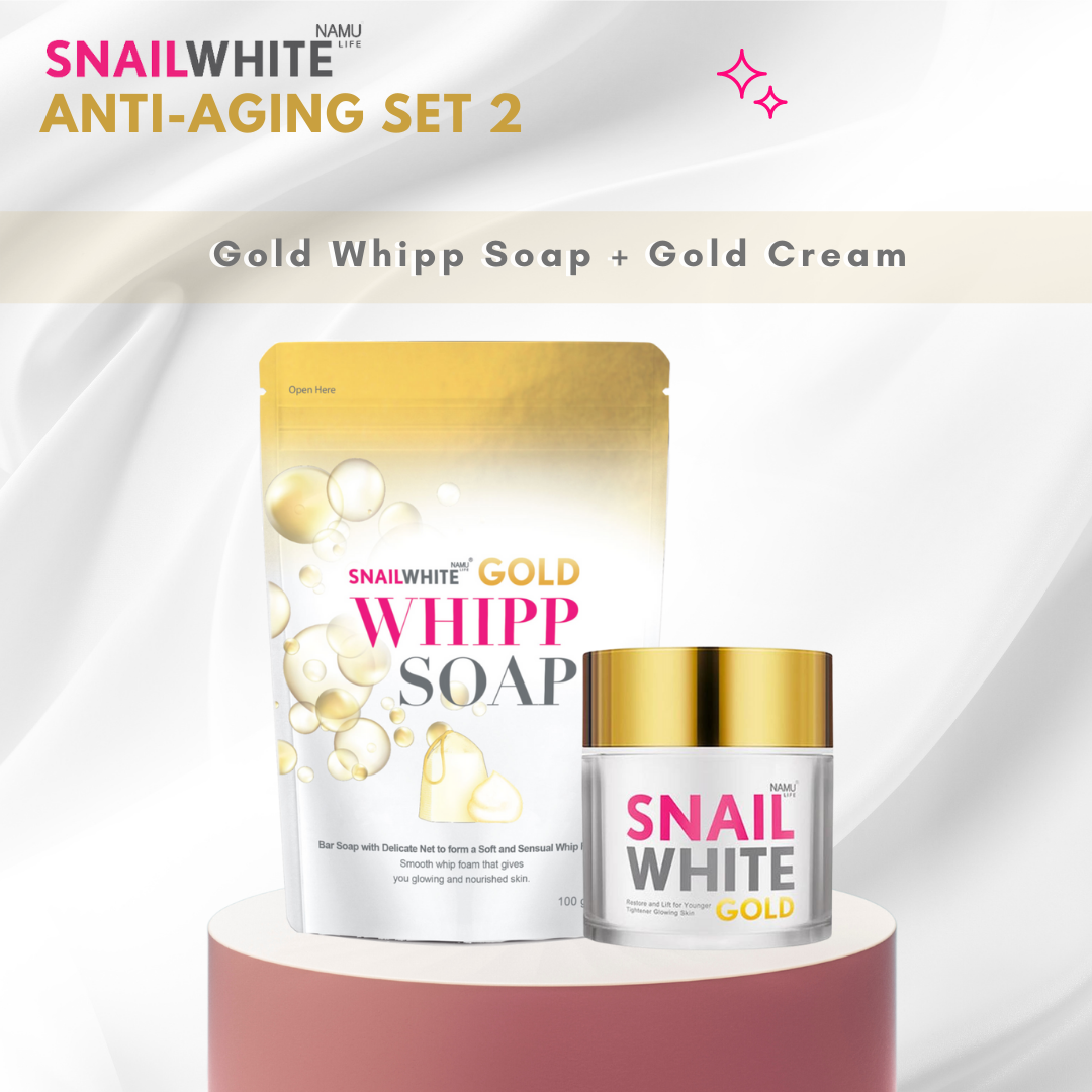 NAMU LIFE SNAILWHITE Gold Soap + Gold Cream