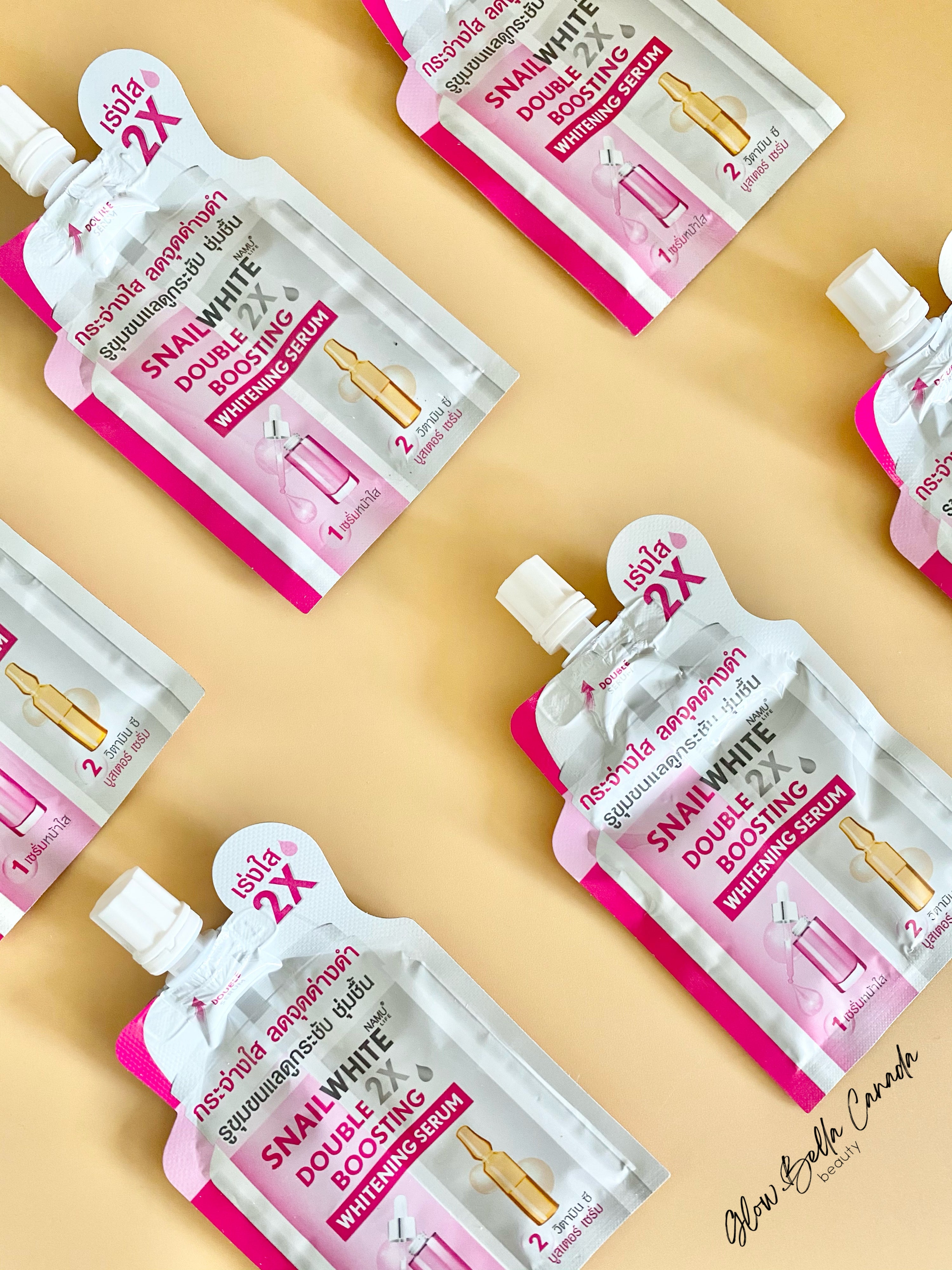 NAMU LIFE SNAILWHITE Double Boosting Whitening Serum 4ml + 4ml