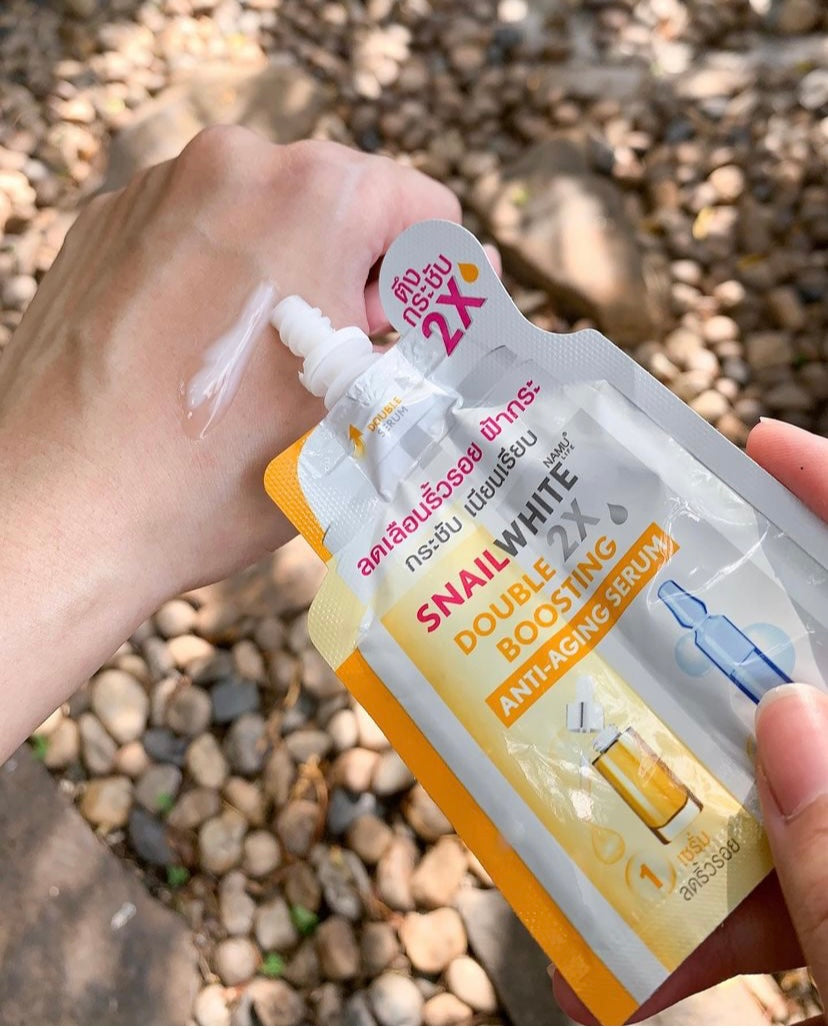 NAMU LIFE SNAILWHITE Double Boosting Anti-Aging Serum 4ml + 4ml