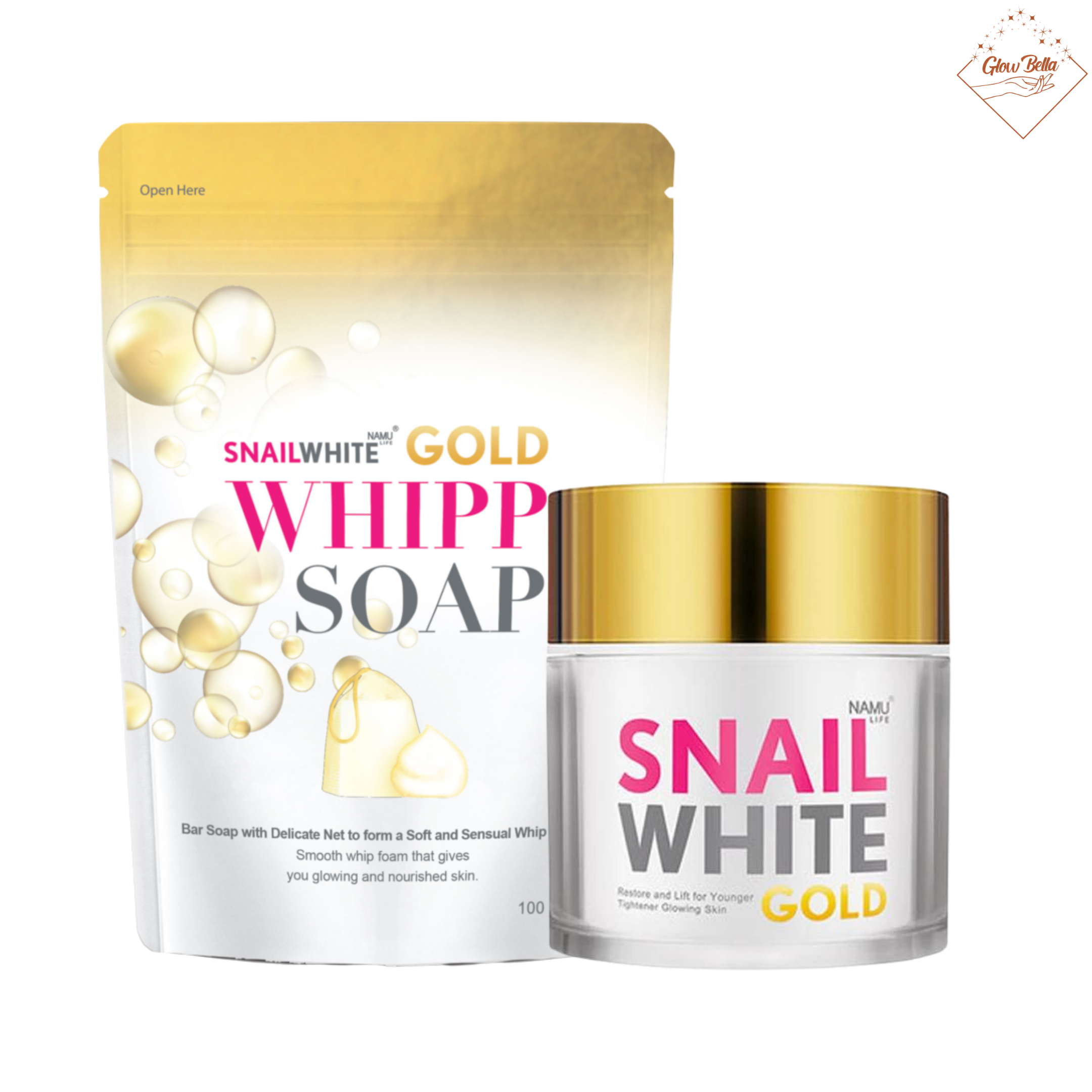 NAMU LIFE SNAILWHITE Gold Soap + Gold Cream