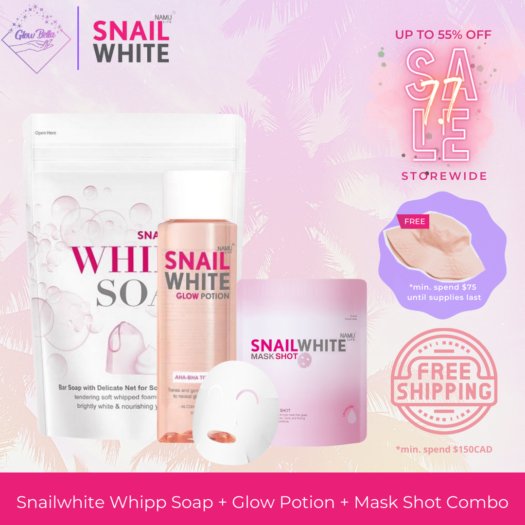 NAMU LIFE SNAILWHITE Whipp Soap + Glow Potion + Mask Shot Combo