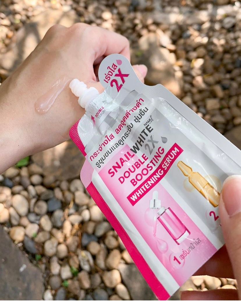 NAMU LIFE SNAILWHITE Double Boosting Whitening Serum 4ml + 4ml