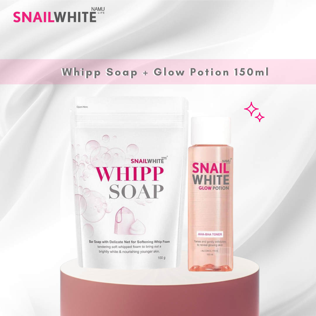 NAMU LIFE SNAILWHITE Whipp Soap and Glow Potion Combo