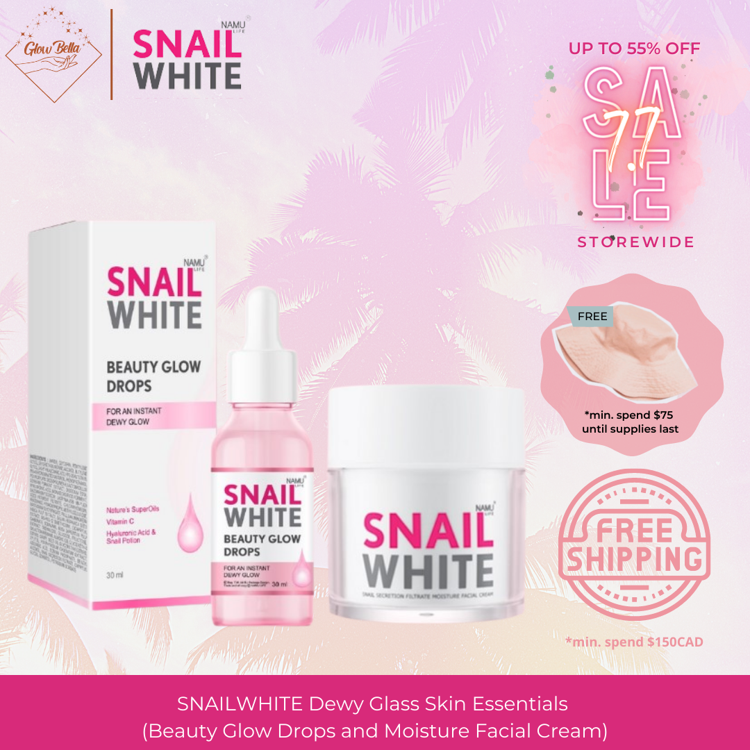 NAMU LIFE SNAILWHITE SNAILWHITE Dewy Glass Skin Essentials (Beauty Glow Drops and Moisture Facial Cream)