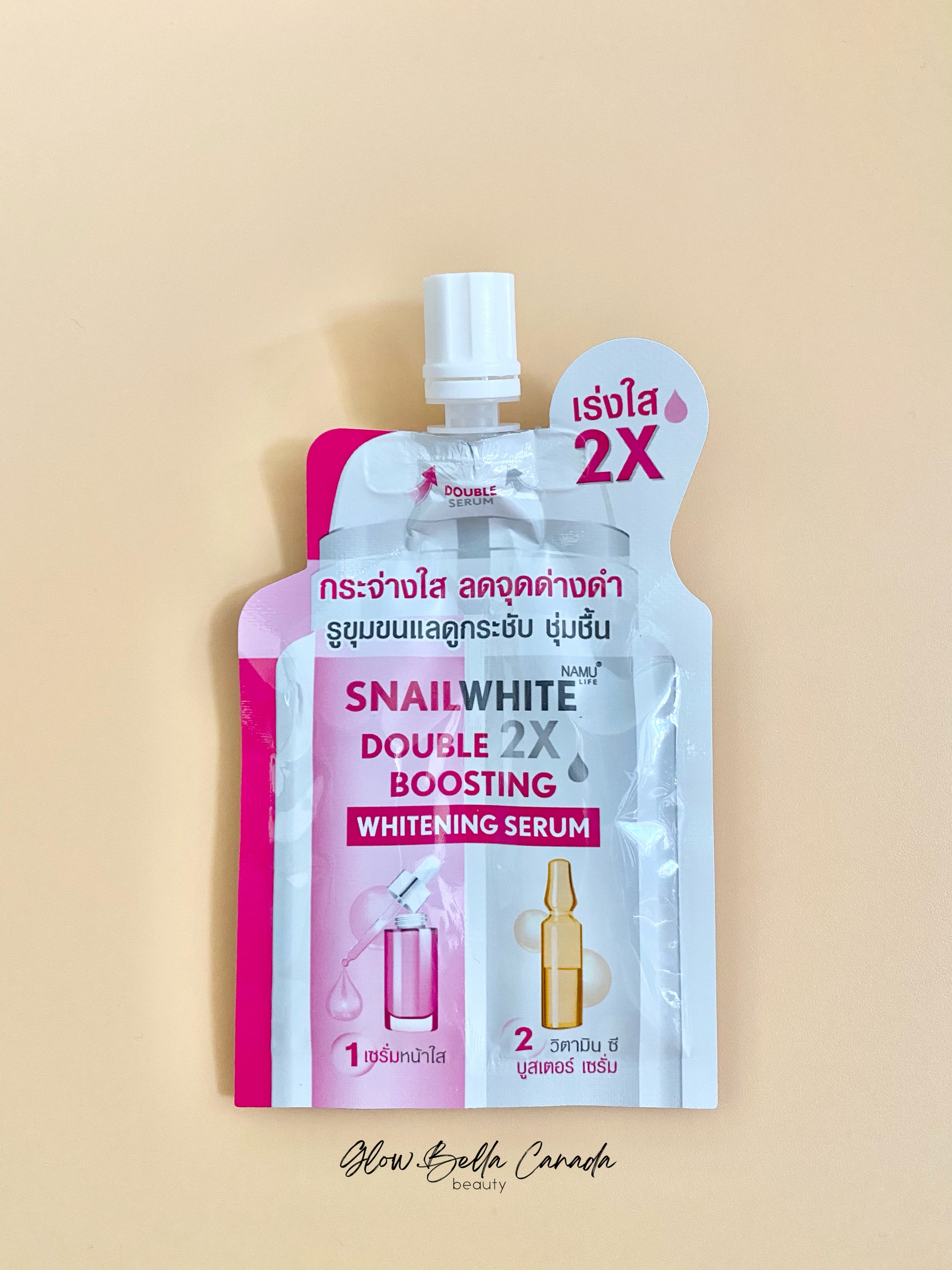 NAMU LIFE SNAILWHITE Double Boosting Whitening Serum 4ml + 4ml