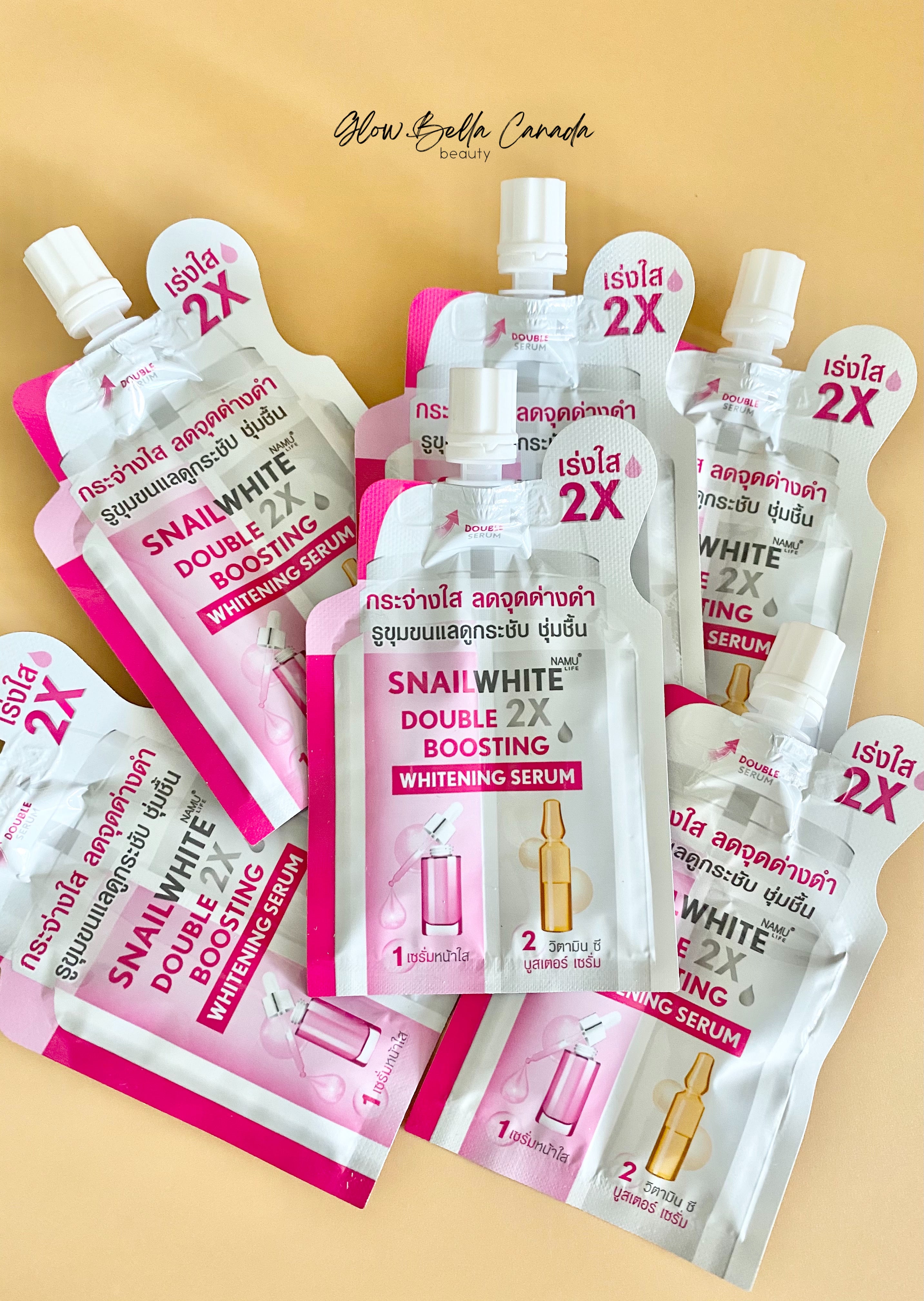 NAMU LIFE SNAILWHITE Double Boosting Whitening Serum 4ml + 4ml