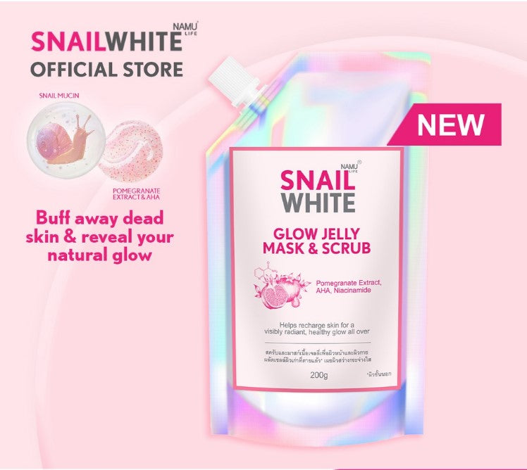 NAMU LIFE SNAILWHITE Glow Jelly Mask and Scrub 200g