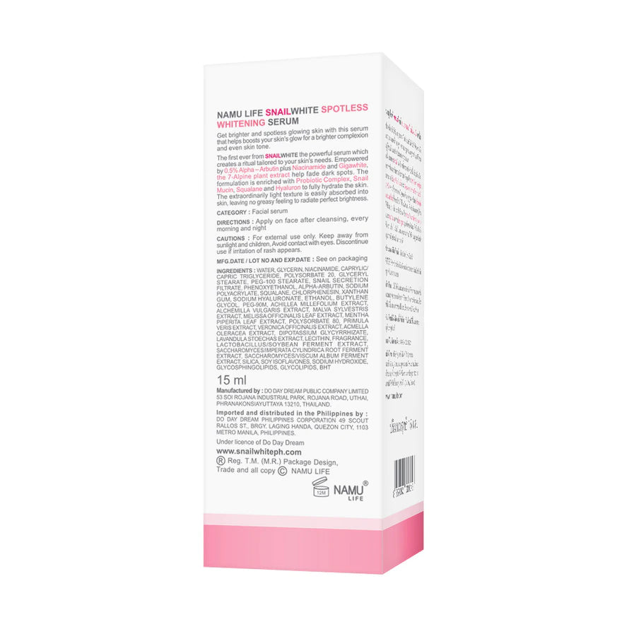 NAMU LIFE SNAILWHITE Spotless Whitening Serum 15ml