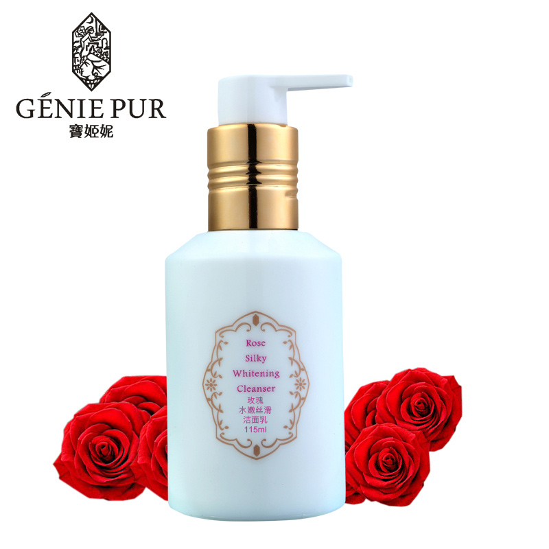Rose Facial Cleanser GENIE PUR Deeply Cleansing Pores & Blackhead & Makeup Residue 115ml Moisturizing Brightening Refreshing
