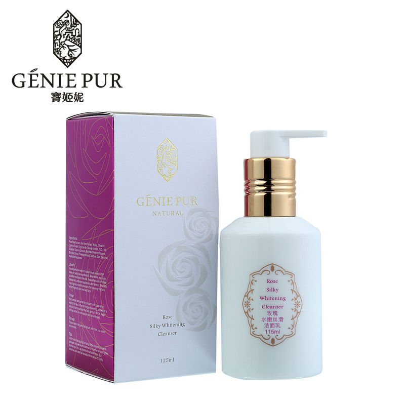 Rose Facial Cleanser GENIE PUR Deeply Cleansing Pores & Blackhead & Makeup Residue 115ml Moisturizing Brightening Refreshing