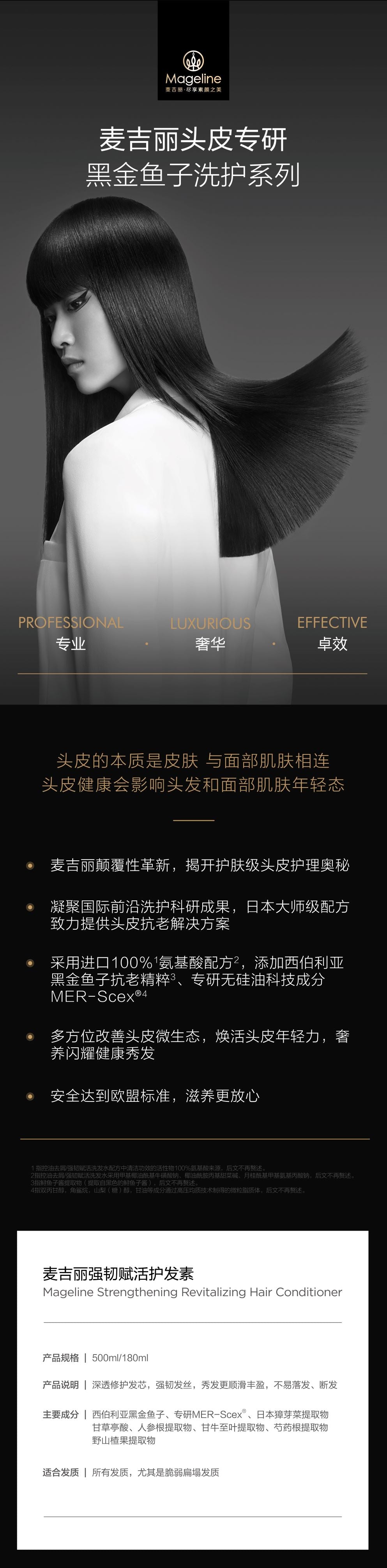 Mageline Black Golden Caviar Strengthening & Revitalising Hair Conditioner