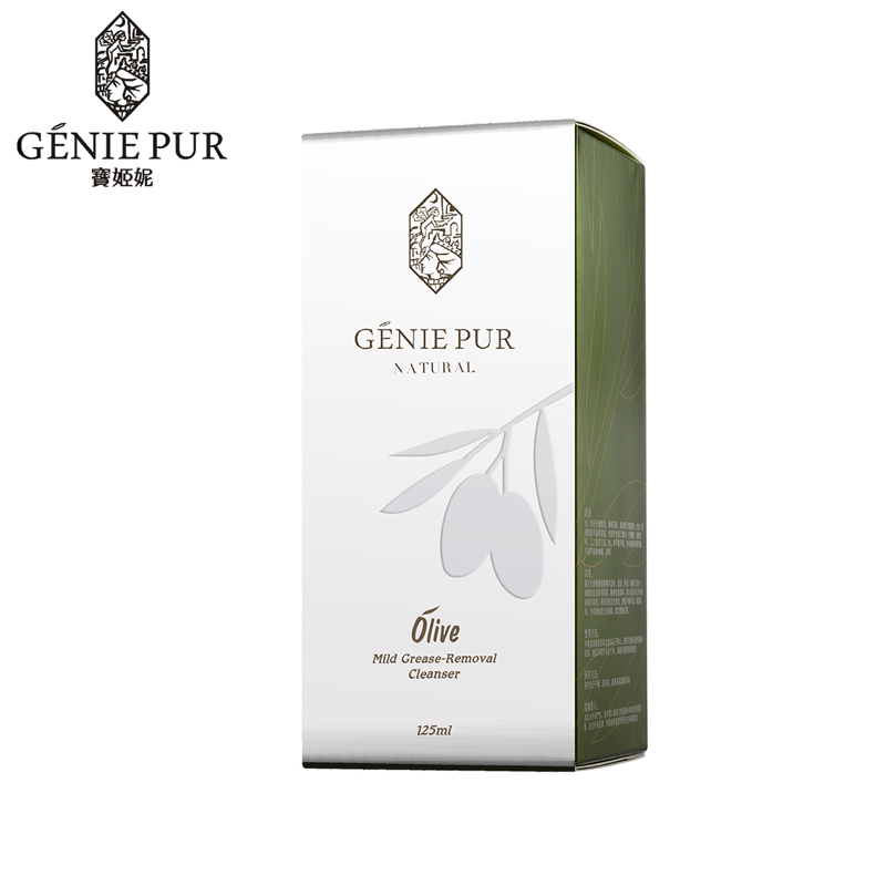 Olive Facial Cleanser GENIE PUR Remove Grease Fouling Makeup Residue Free Radical 115ml Prevent Clogged Pores Acne Blackhead