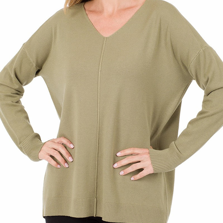 La Vie En Rose Oversized Sweater in Khaki
