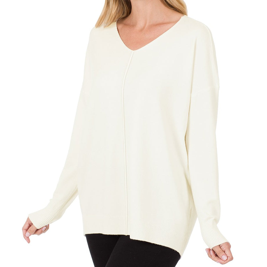 La Vie En Rose Oversized Sweater in Cream