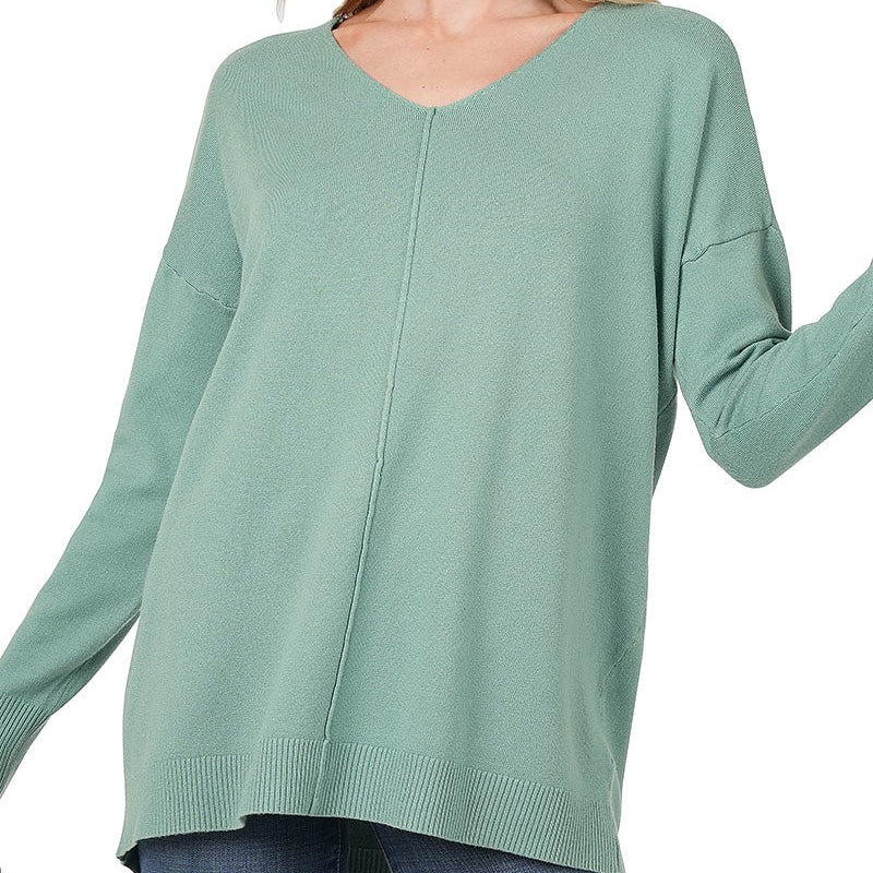 La Vie En Rose Oversized Sweater in Sage