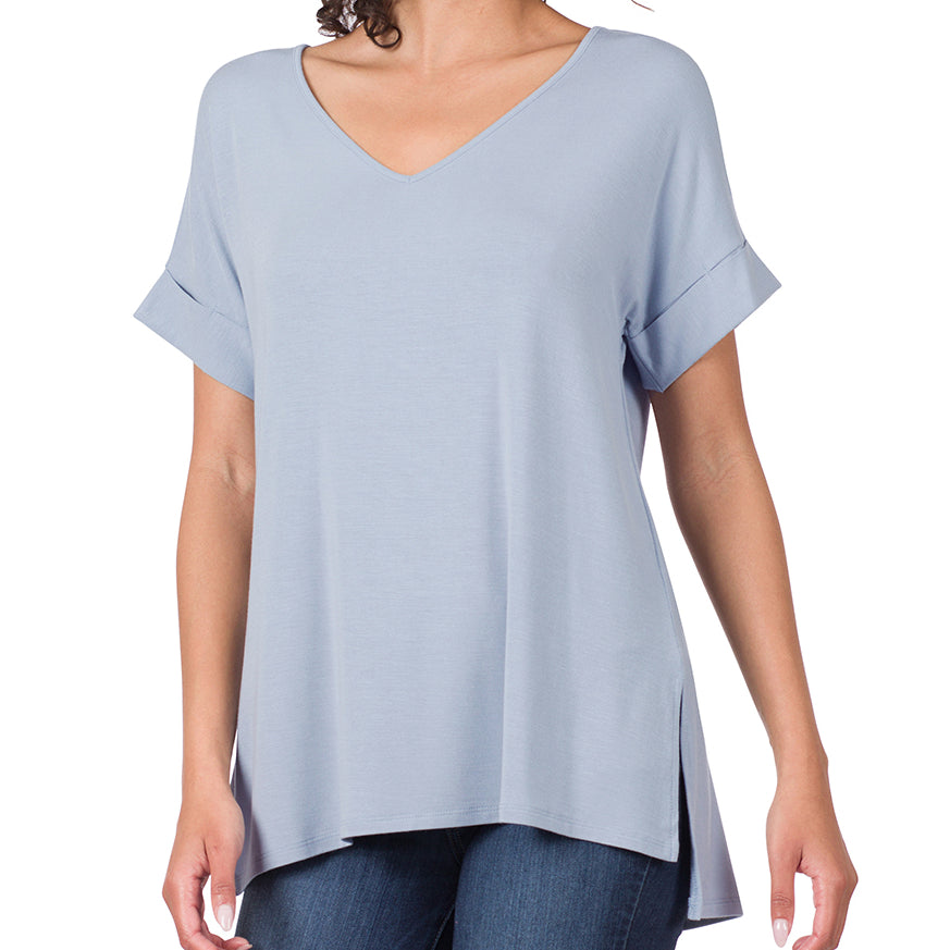Relaxed Modal Top in Blue